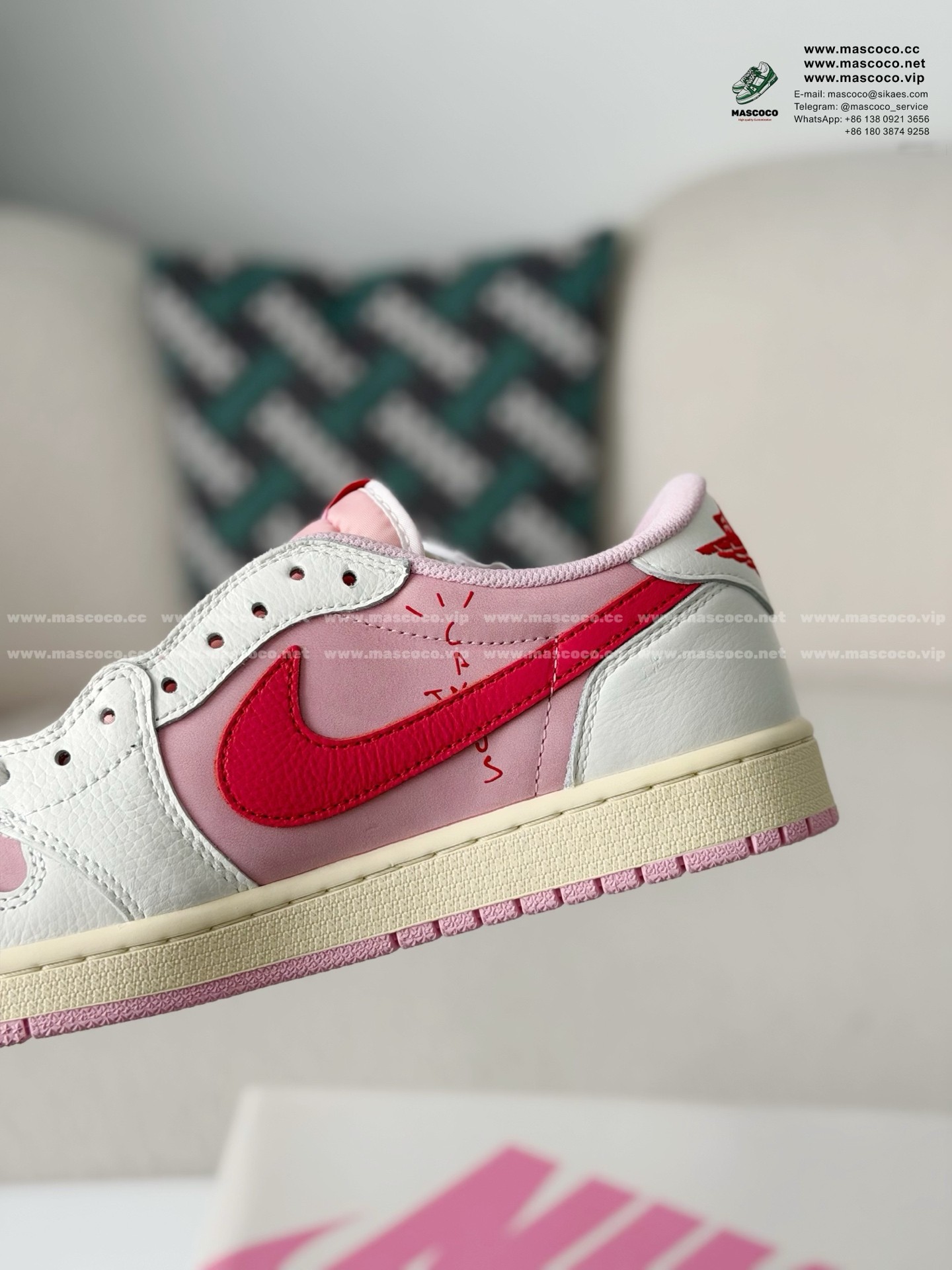 「#6333」Nike AirJordan1 x TravisScott AJ Low - Image 8