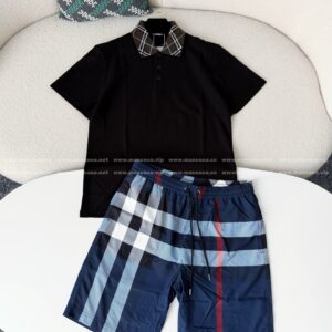 「#6376」Burberry Printed Polo-Shirt Set