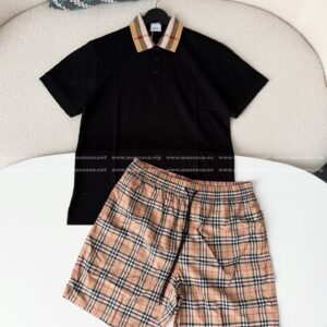「#6381」Burberry Printed Polo-Shirt Set