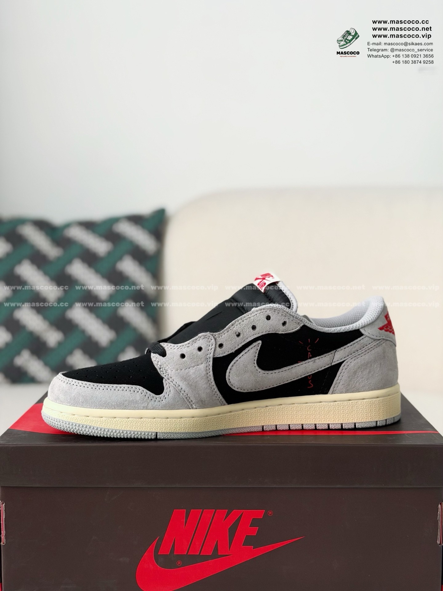 「#6442」Nike AirJordan1 x TravisScott AJ Low - Image 4