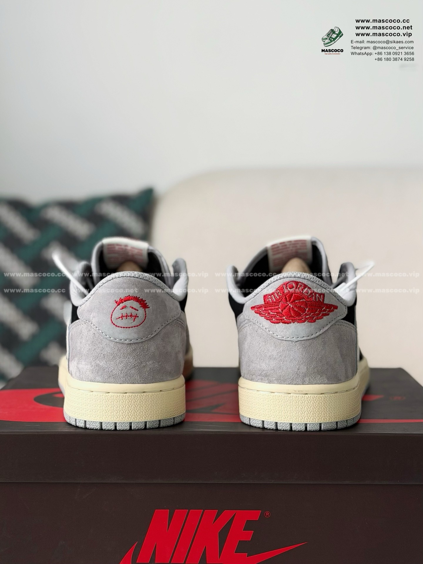 「#6442」Nike AirJordan1 x TravisScott AJ Low - Image 3