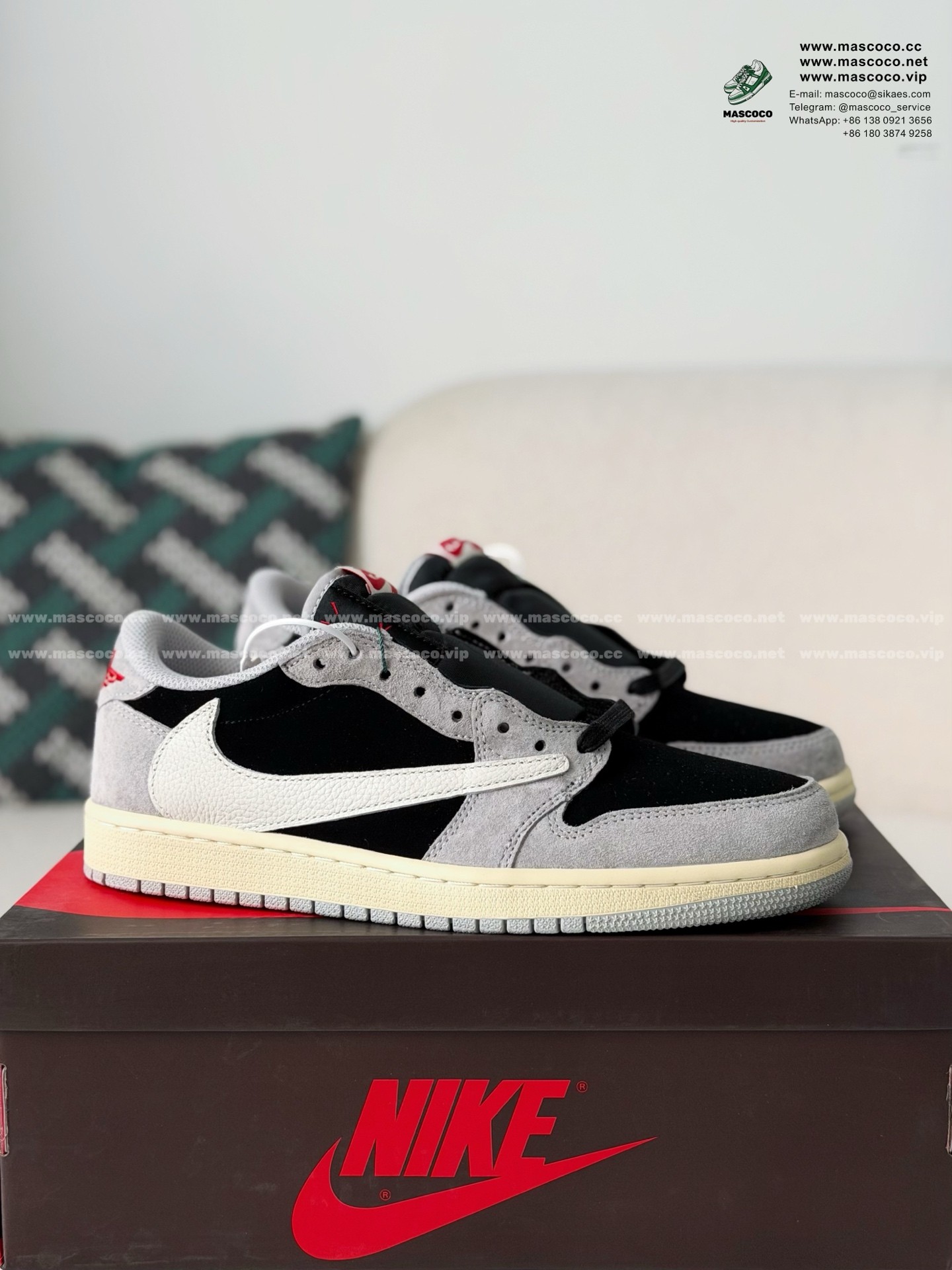 「#6442」Nike AirJordan1 x TravisScott AJ Low - Image 2