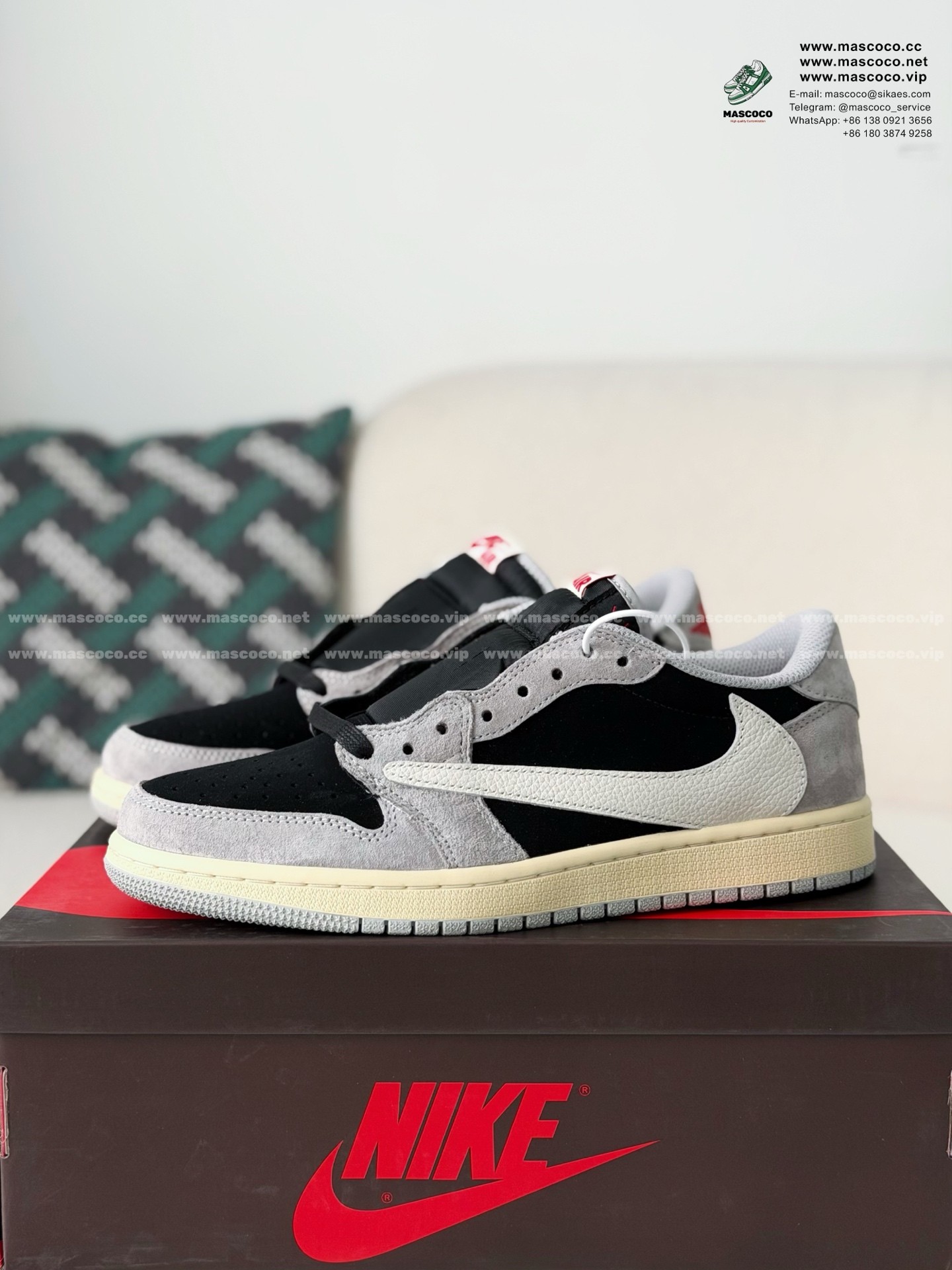 「#6442」Nike AirJordan1 x TravisScott AJ Low