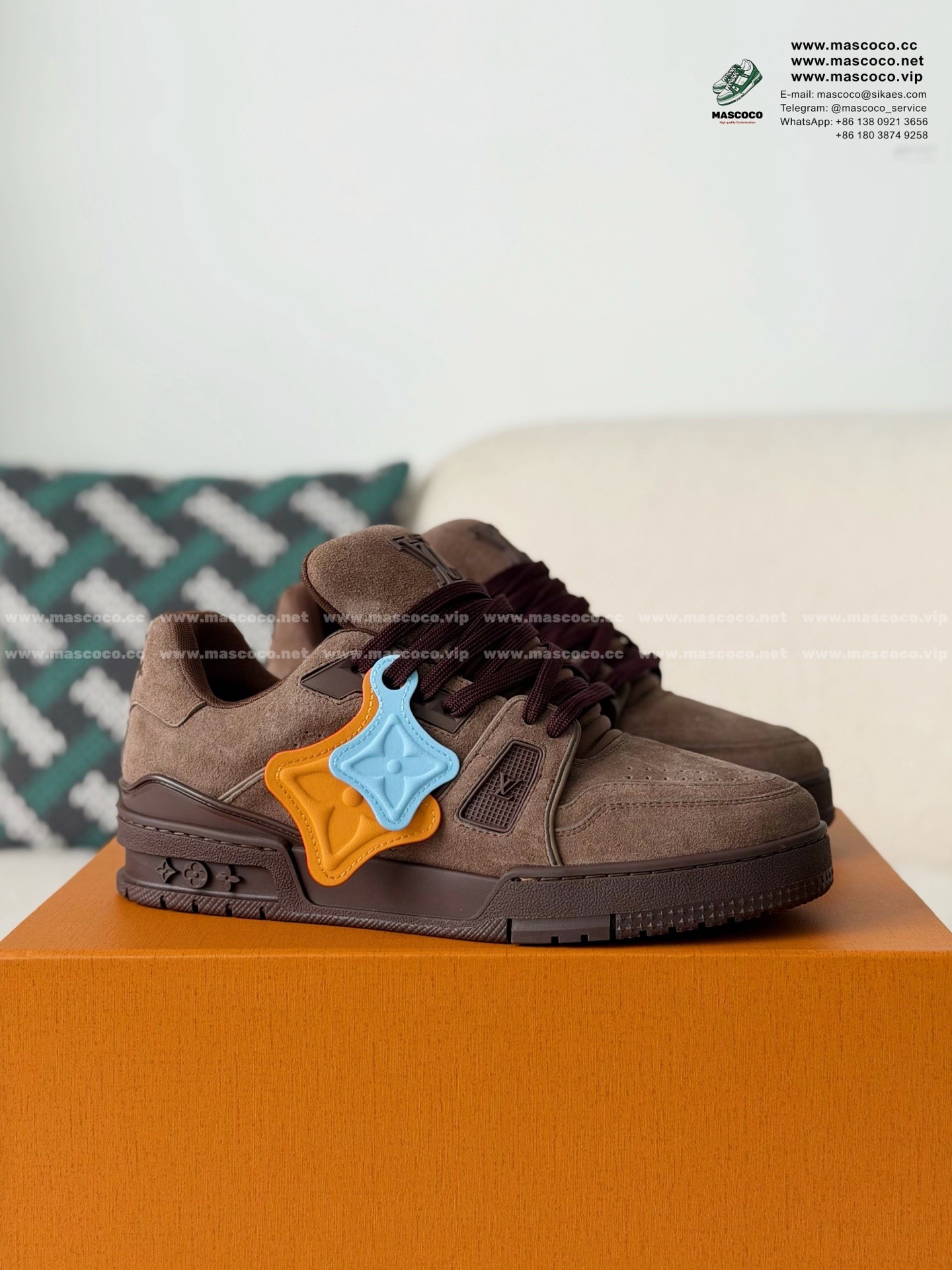 「#6462」LOUIS VUITTON TRAINER DISTRESSED SNEAKERS - Image 2