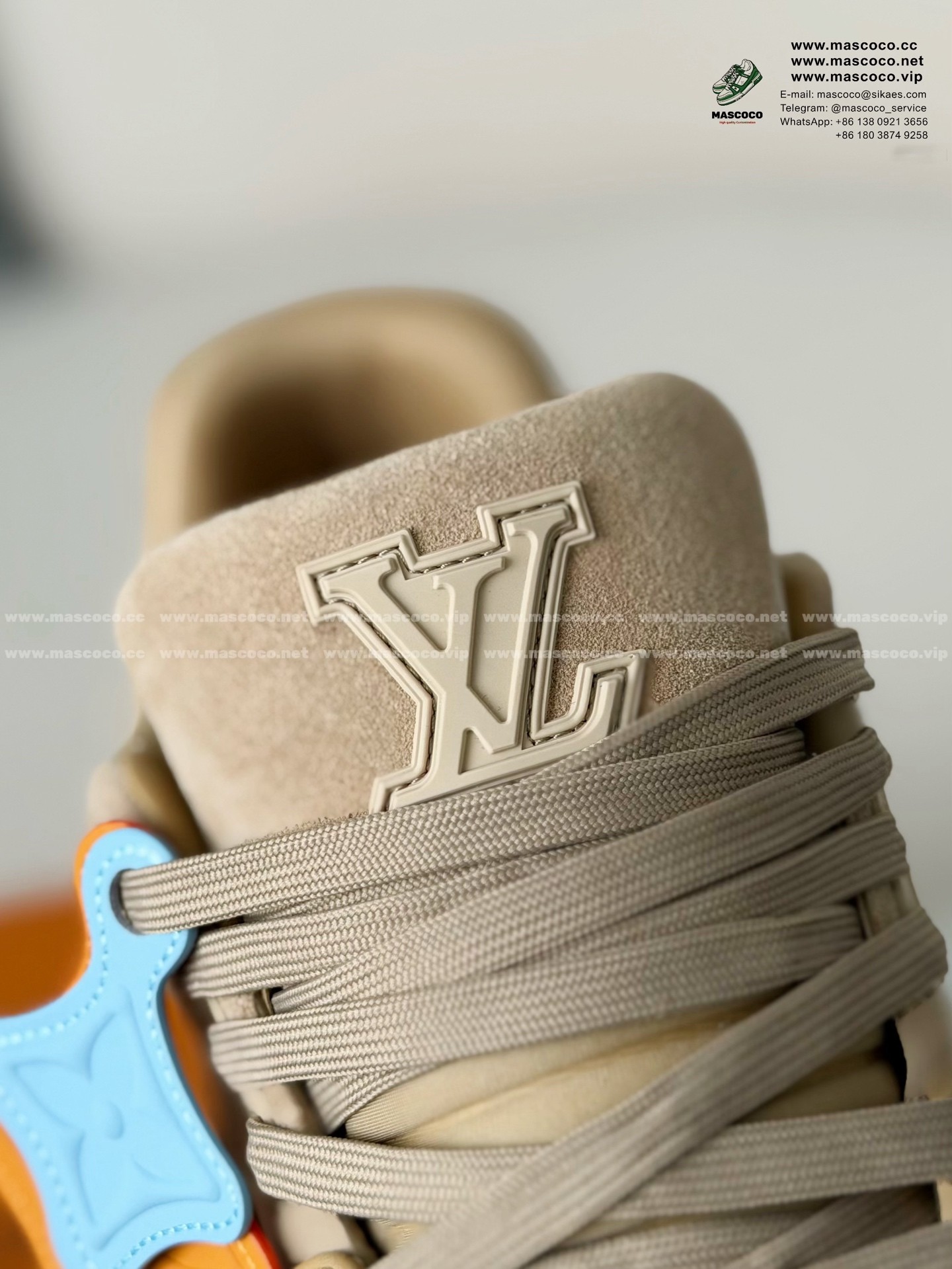 「#6463」LOUIS VUITTON TRAINER DISTRESSED SNEAKERS - Image 10