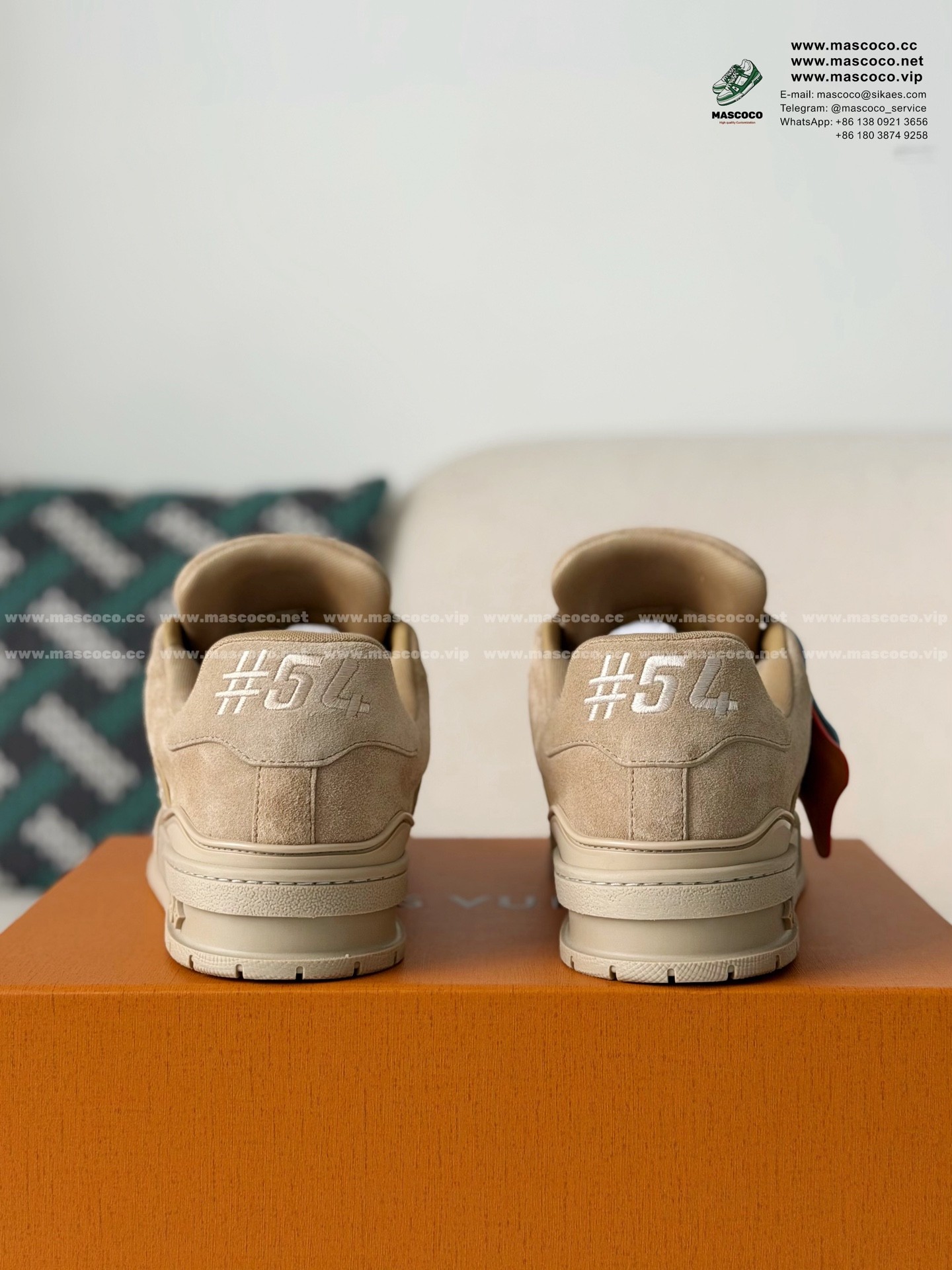 「#6463」LOUIS VUITTON TRAINER DISTRESSED SNEAKERS - Image 3