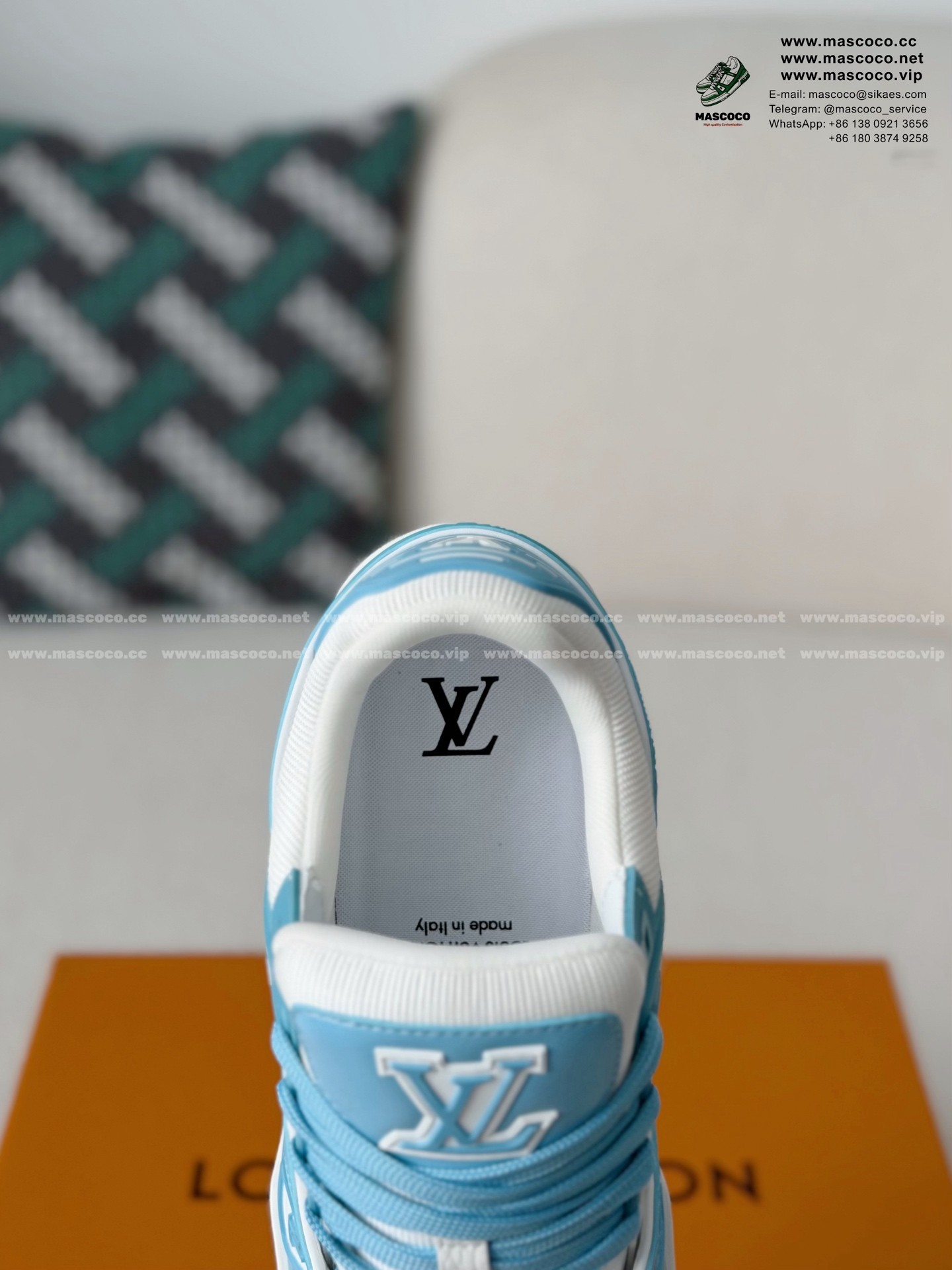 「#131」LOUIS VUITTON TRAINER SNEAKERS - Image 9