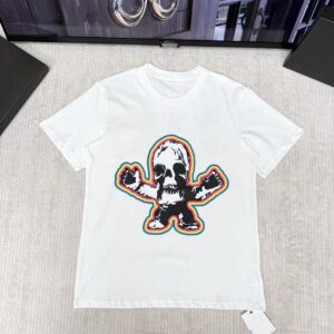 「#6720」Chrome Hearts foti Colorful Skull Print Short-Sleeve T-Shirt