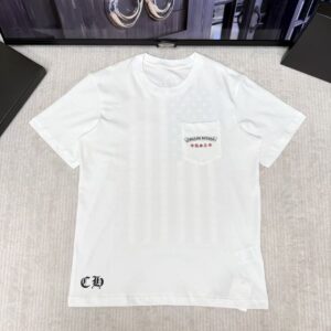「#6778」Chrome Hearts Holy Sword Banner Print Scroll Short-Sleeve