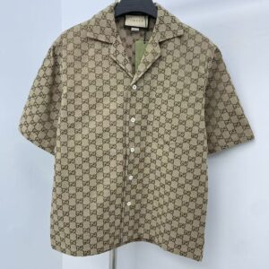 「#6784」2023 FW Early Autumn Gucci New Double G Jacquard Short-Sleeve Shirt Set