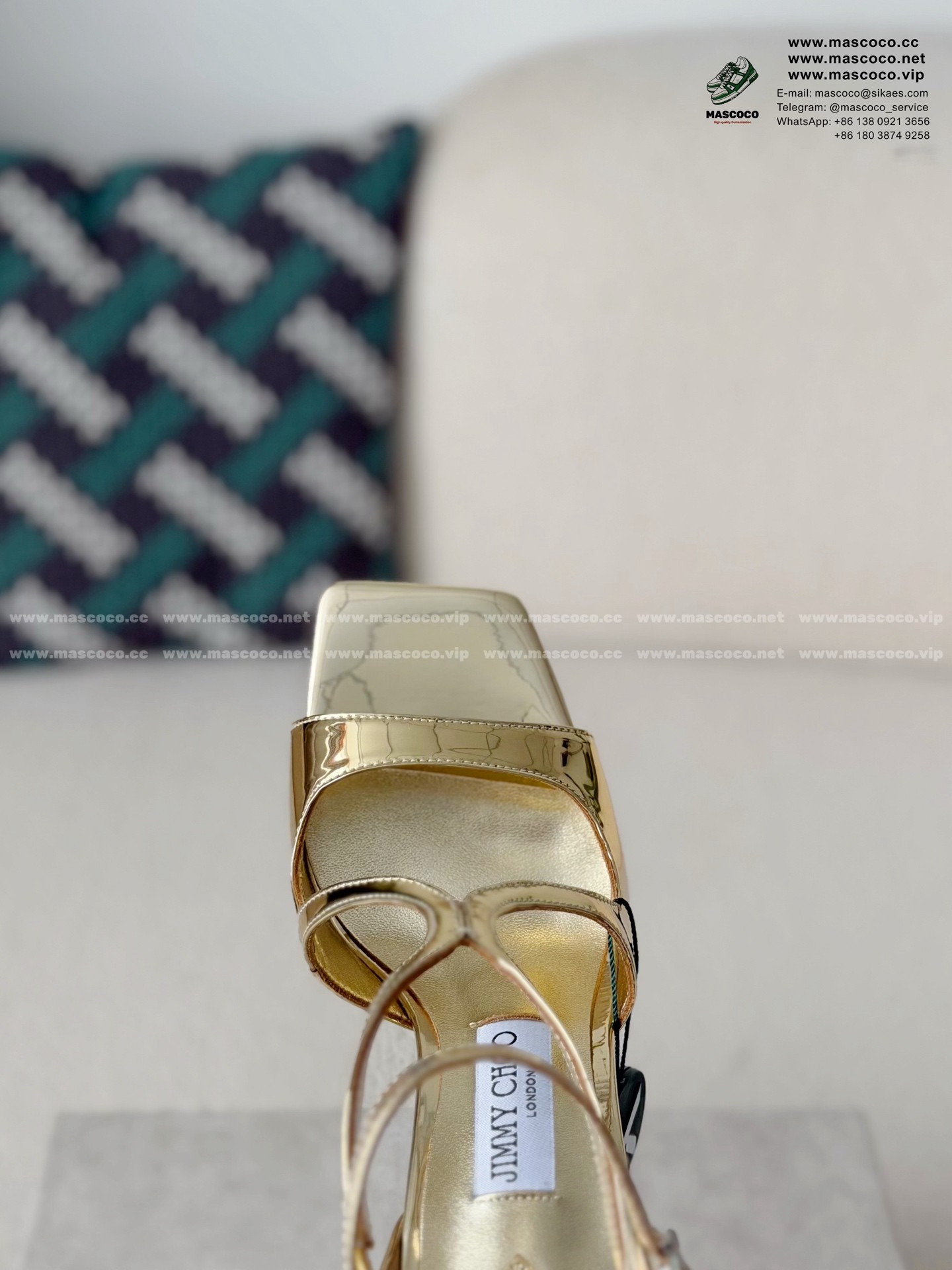 「#6819」Jimmy Choo Azia Buckle High Heels,9.5cm - Image 8