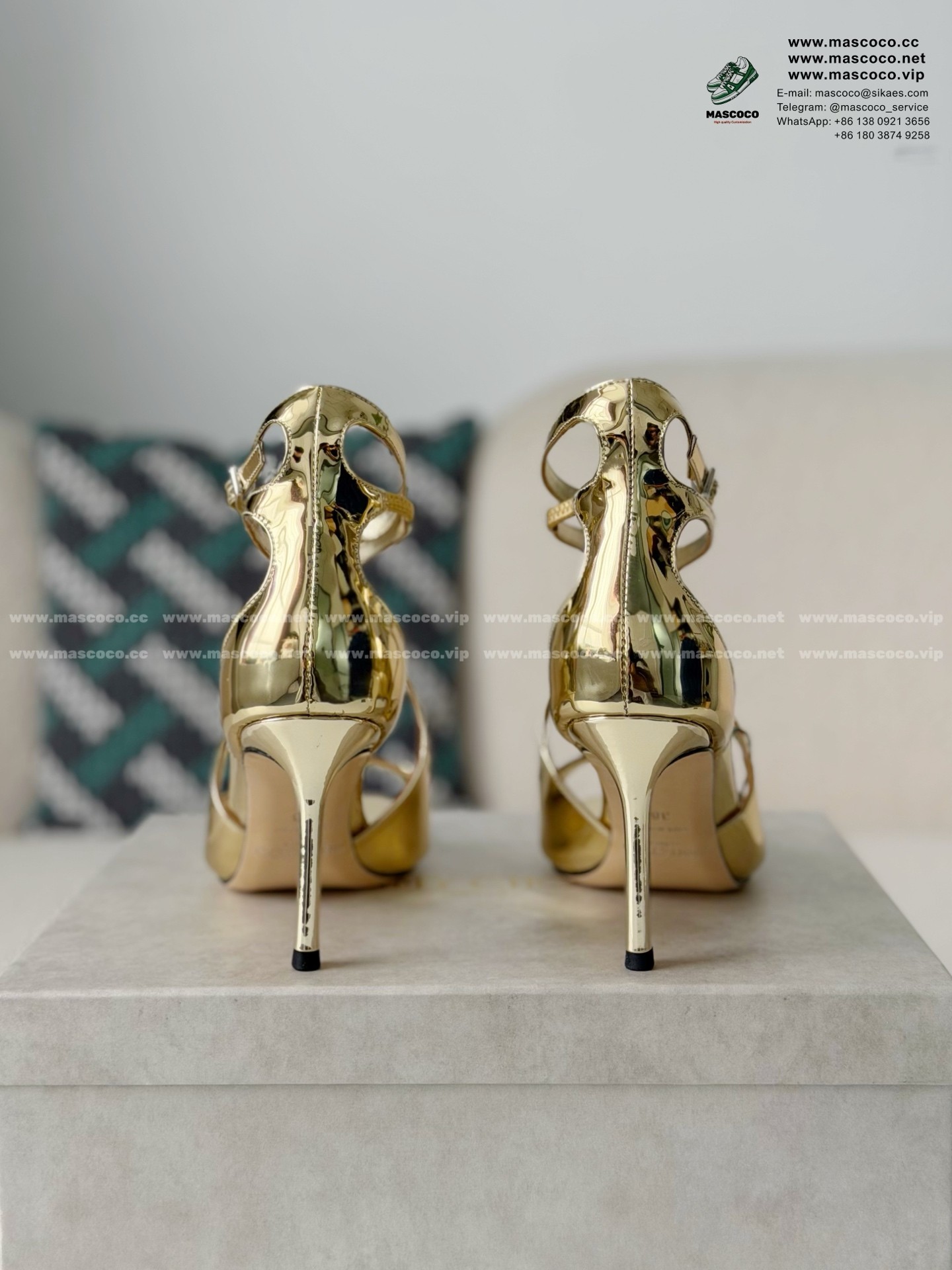 「#6819」Jimmy Choo Azia Buckle High Heels,9.5cm - Image 3