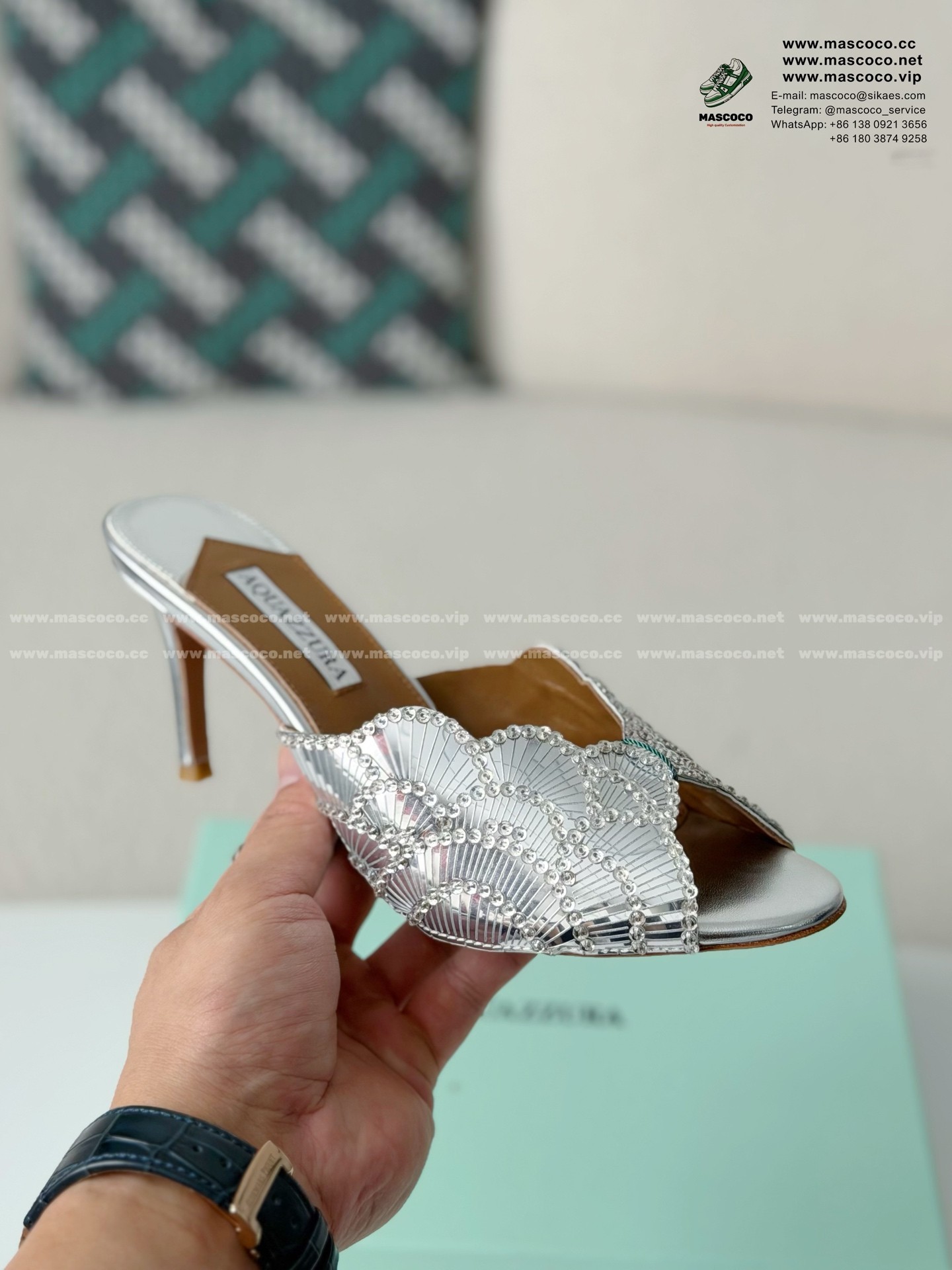 「#6837」Aquazzura Ce Soir High-Heeled Sandals - Image 6