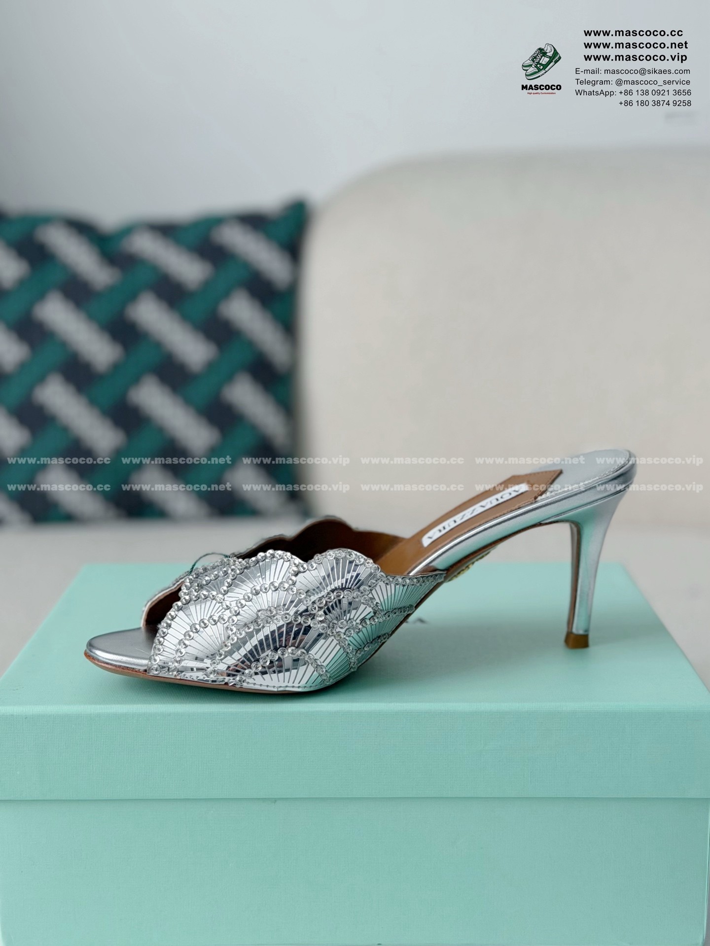 「#6837」Aquazzura Ce Soir High-Heeled Sandals - Image 4