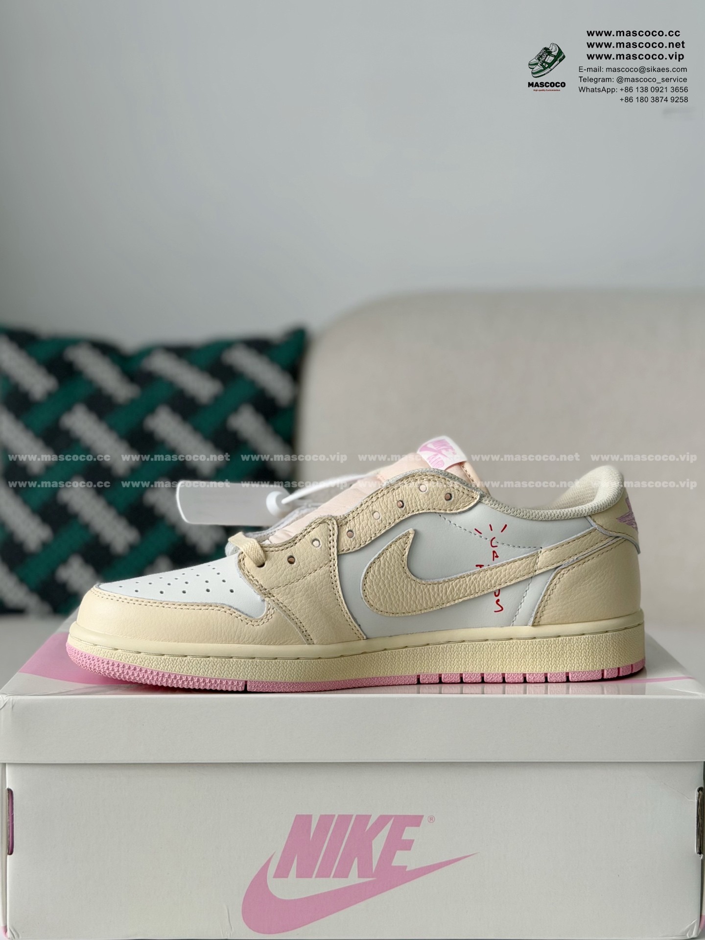 「#5497」Nike AirJordan1 x TravisScott AJ Low - Image 4