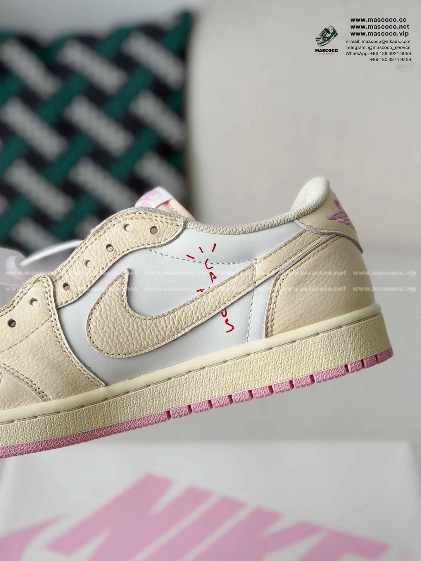 「#5497」Nike AirJordan1 x TravisScott AJ Low - Image 8