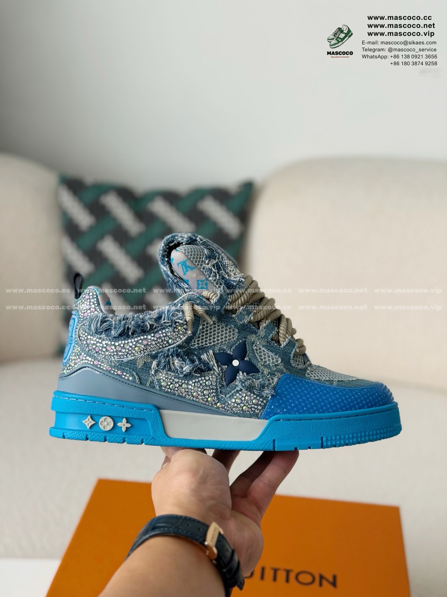 「#60」LOUIS VUITTON SKATE SNEAKERS 1ABMH9 - Image 6