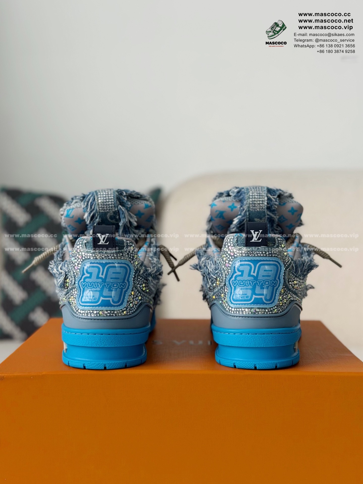 「#60」LOUIS VUITTON SKATE SNEAKERS 1ABMH9 - Image 3