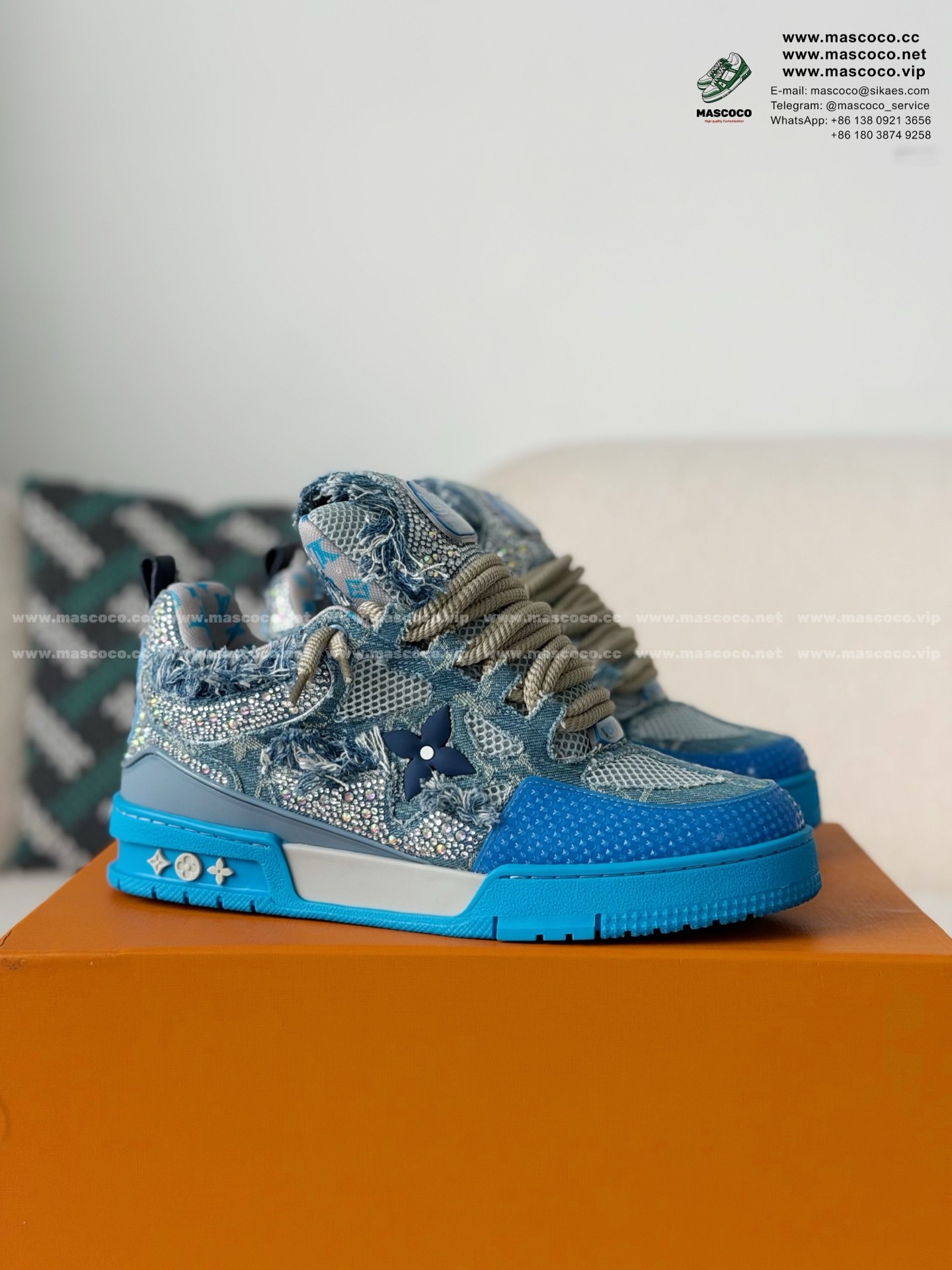 「#60」LOUIS VUITTON SKATE SNEAKERS 1ABMH9 - Image 2