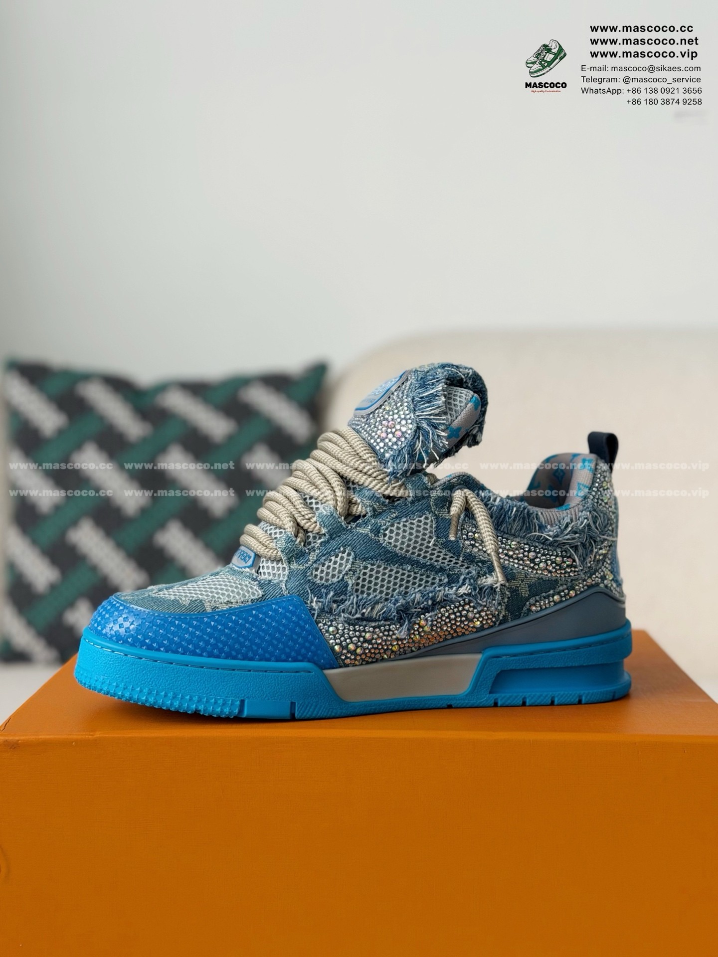 「#60」LOUIS VUITTON SKATE SNEAKERS 1ABMH9 - Image 4