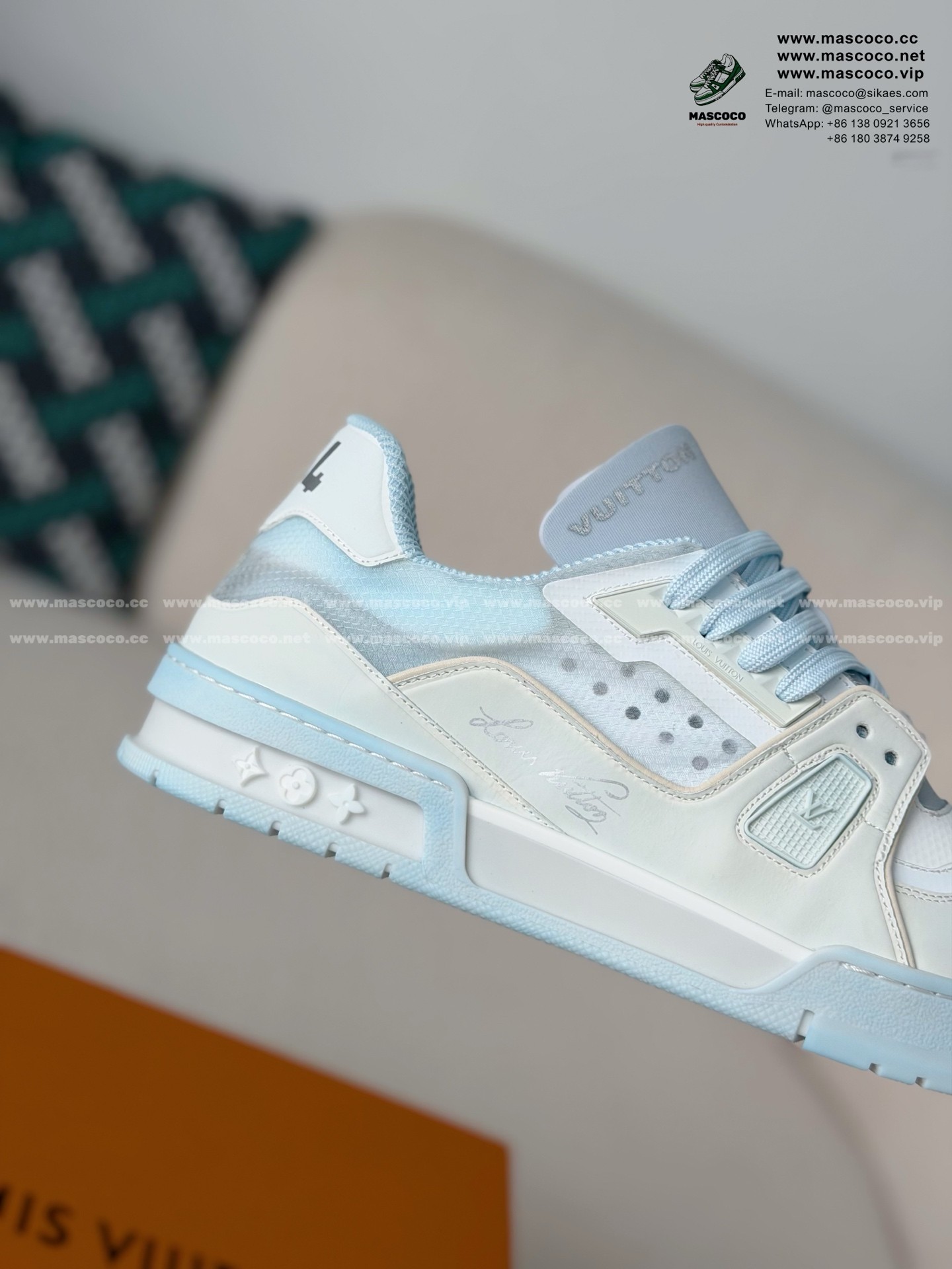 「#6913」LOUIS VUITTON TRAINER 37TH AMERICA'S CUP SNEAKERS - Image 7