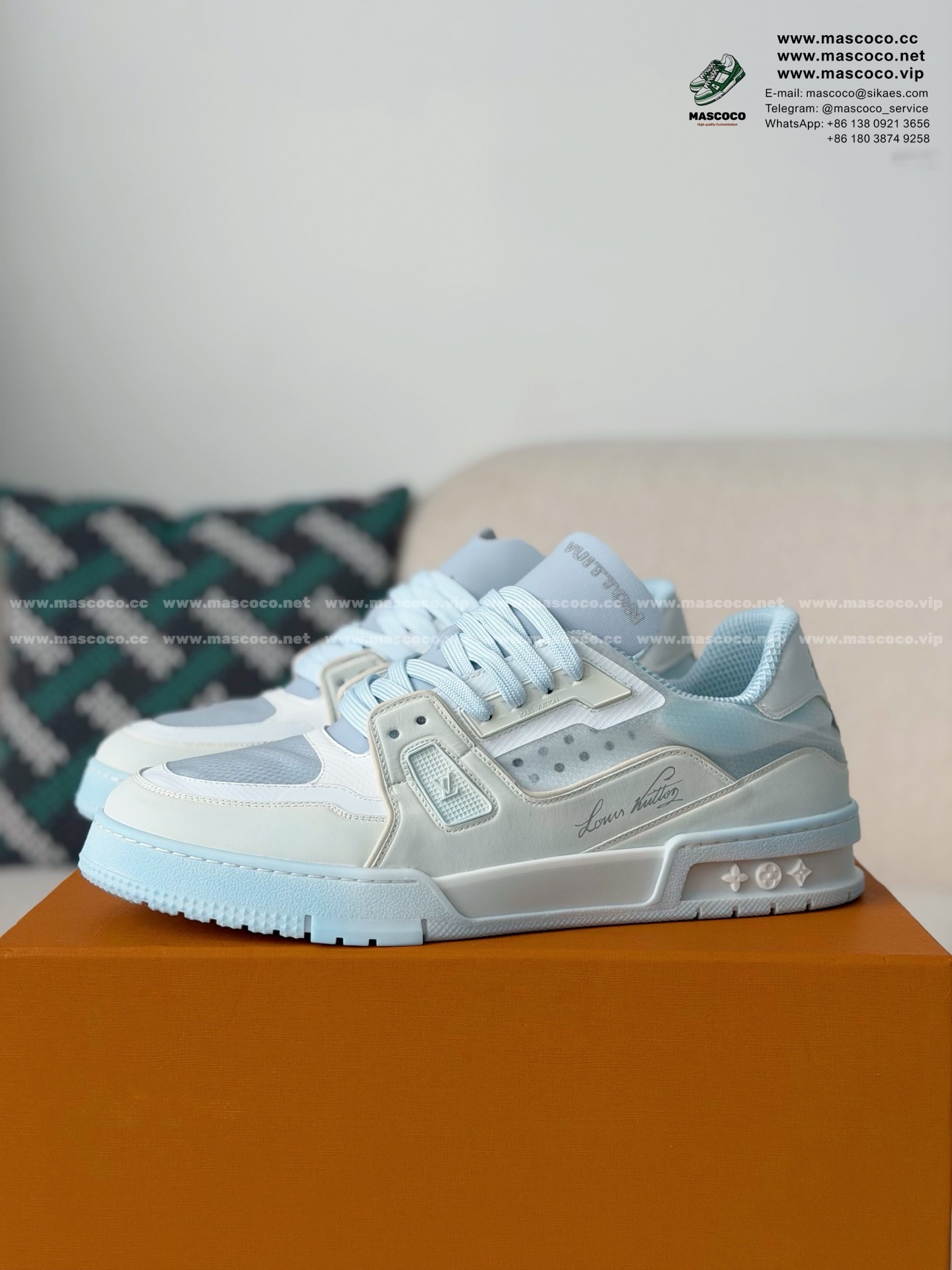 「#6913」LOUIS VUITTON TRAINER 37TH AMERICA'S CUP SNEAKERS