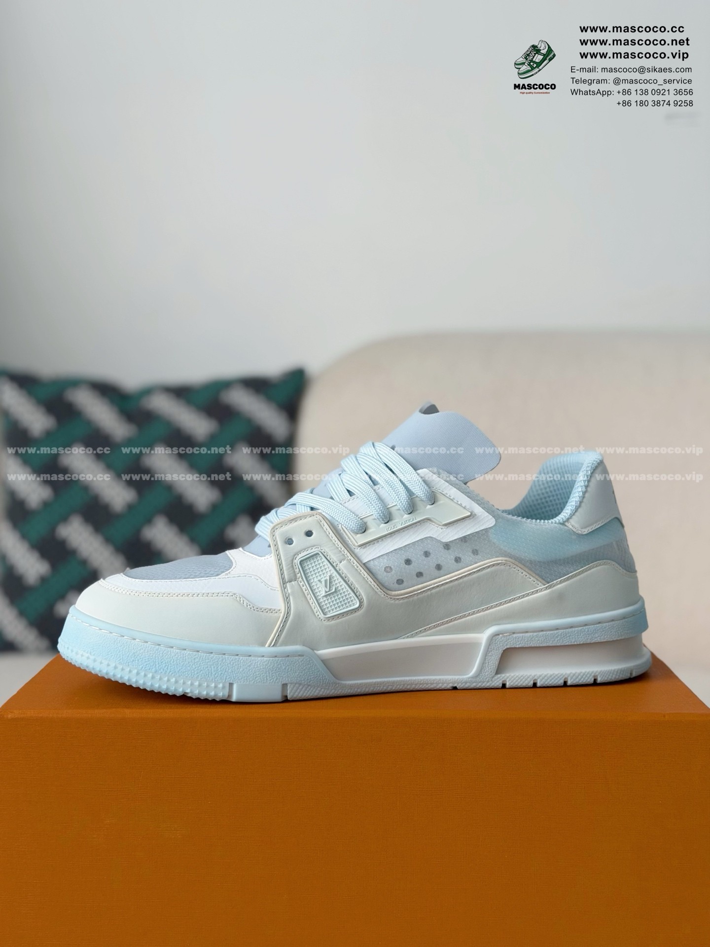 「#6913」LOUIS VUITTON TRAINER 37TH AMERICA'S CUP SNEAKERS - Image 4