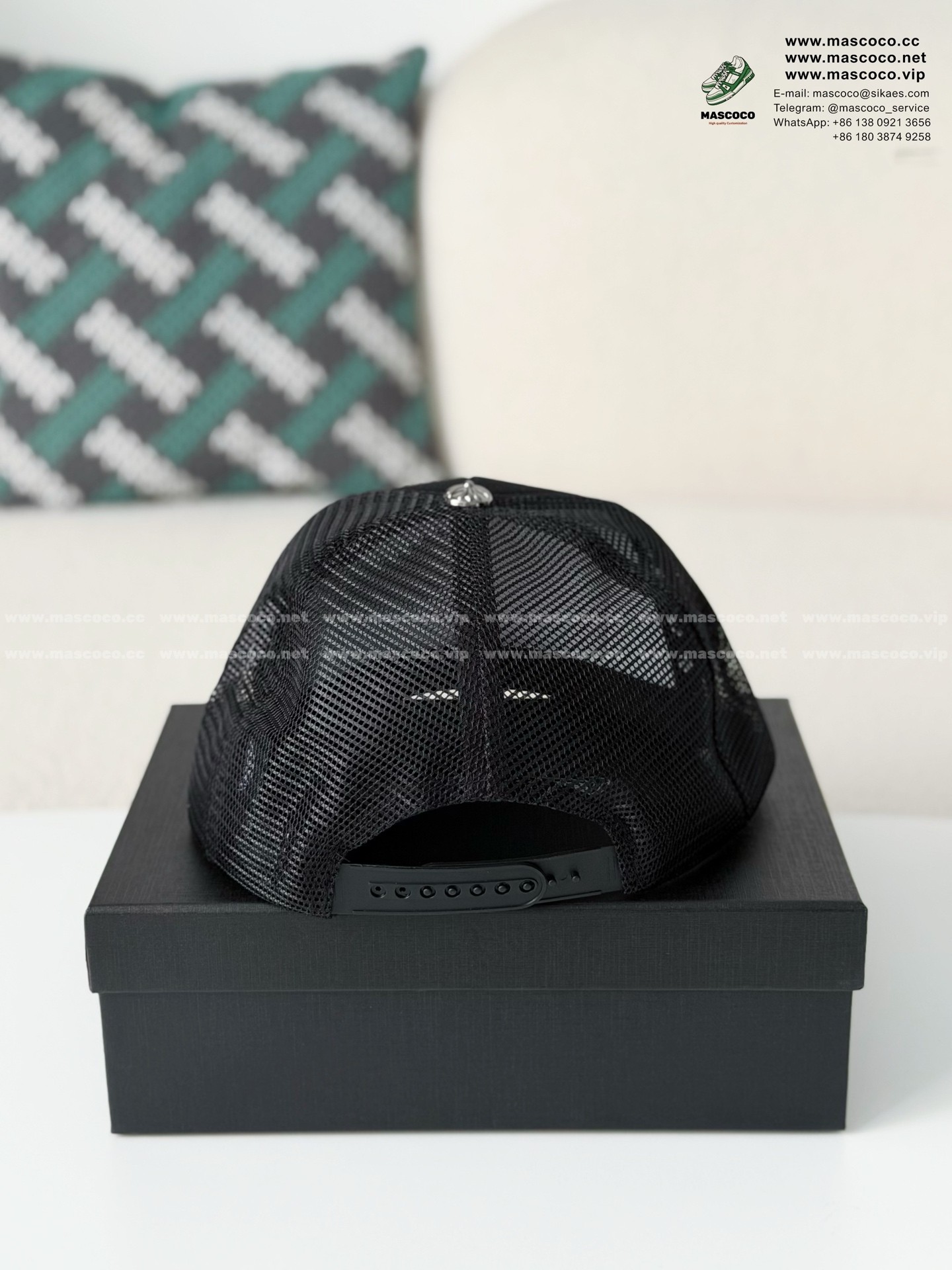 「#6919」Chrome Hearts Mesh Design Baseball Cap - Image 4