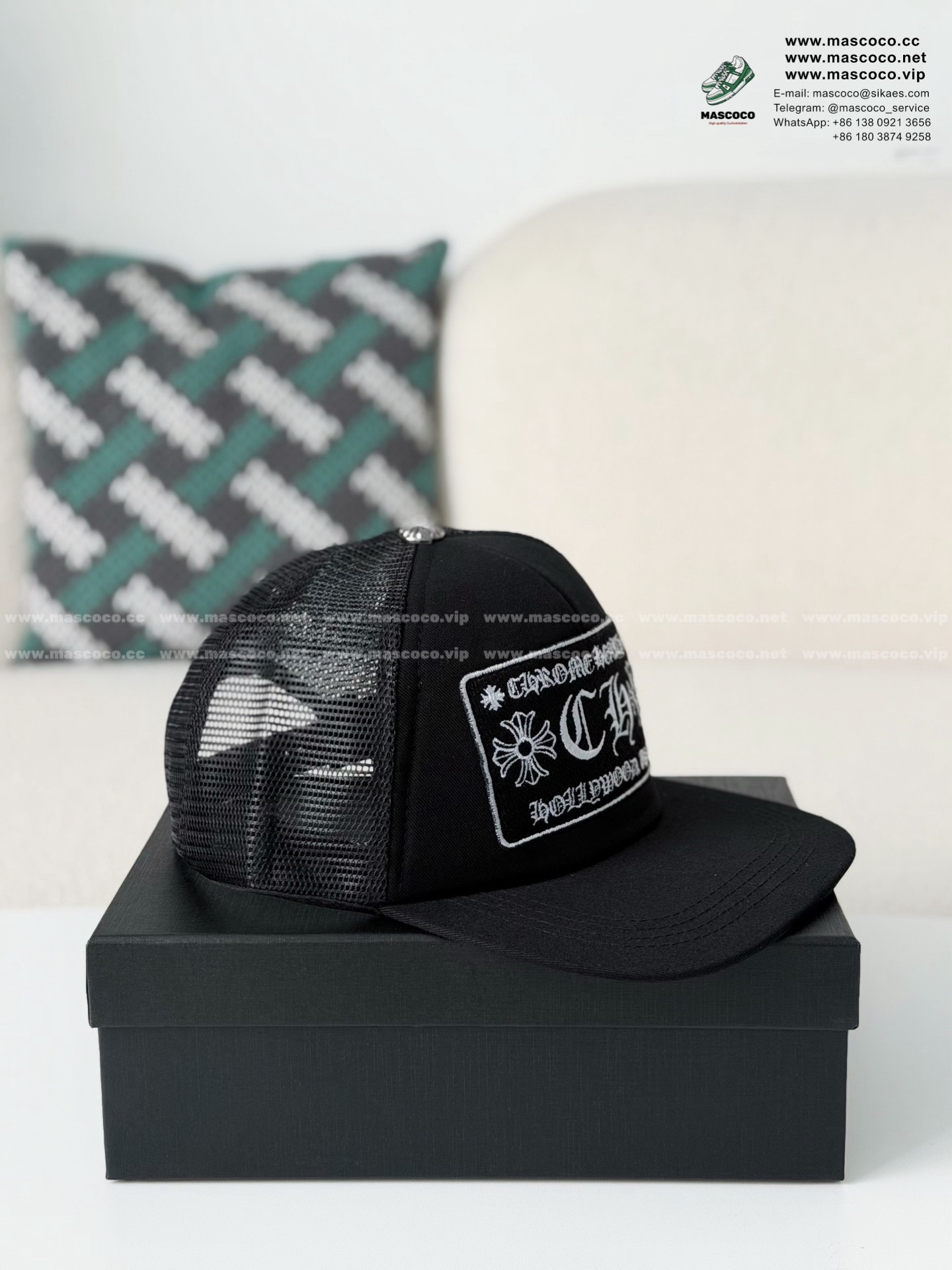 「#6919」Chrome Hearts Mesh Design Baseball Cap - Image 2