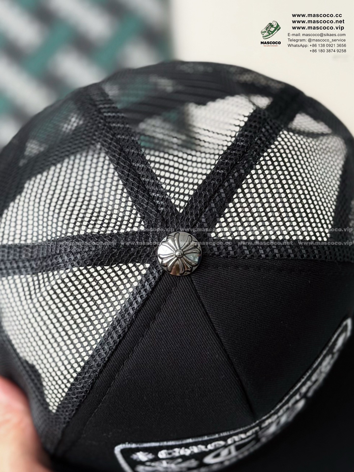 「#6919」Chrome Hearts Mesh Design Baseball Cap - Image 8