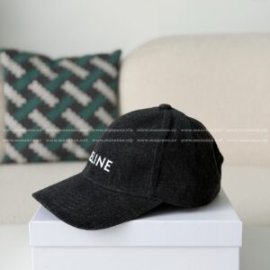 「#6923」CELINE LOGO EMBROIDERY COTTON DUCKBILL CAP