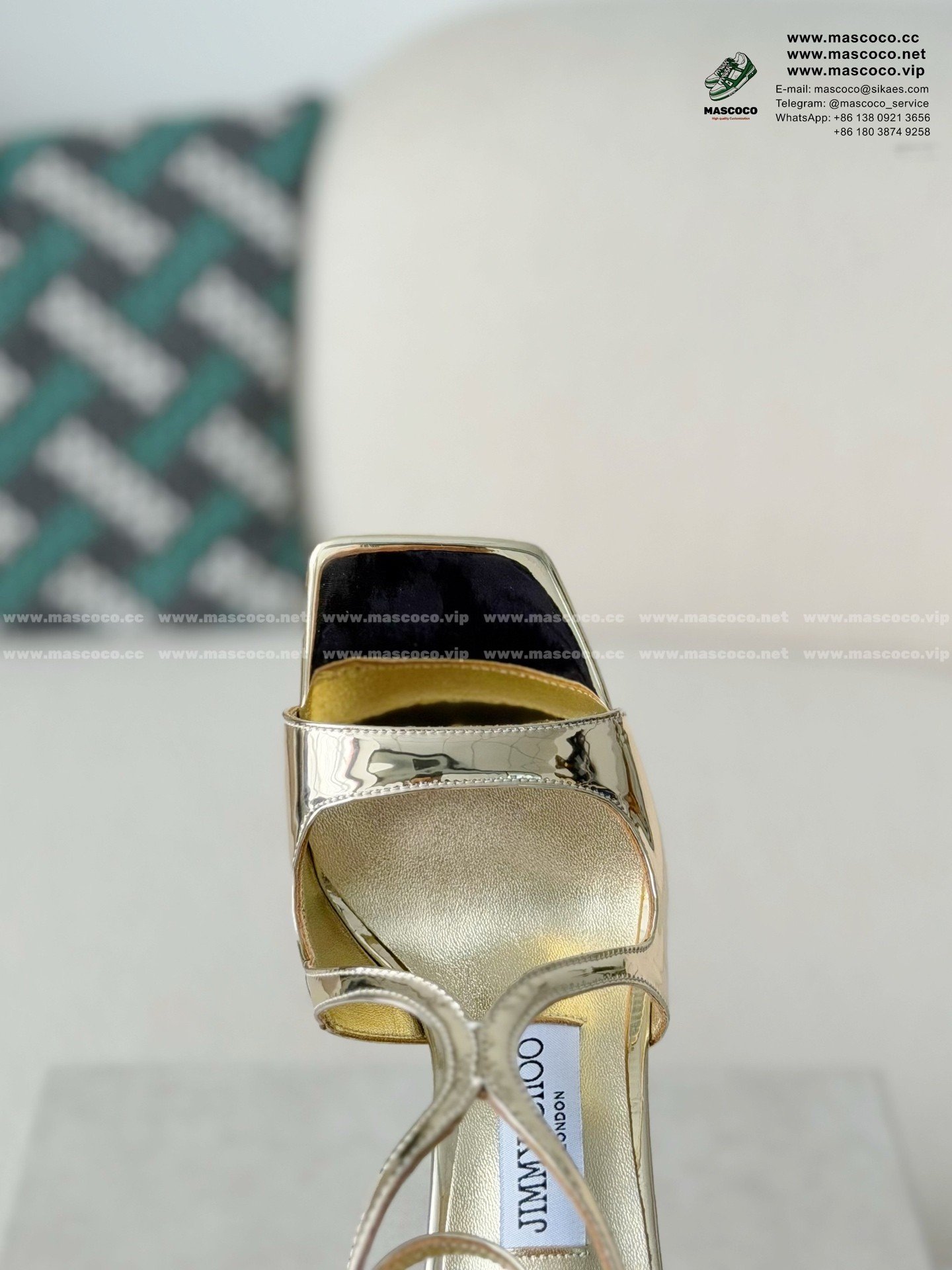 「#6970」Jimmy Choo Azia Buckle High Heels,9.5cm - Image 9