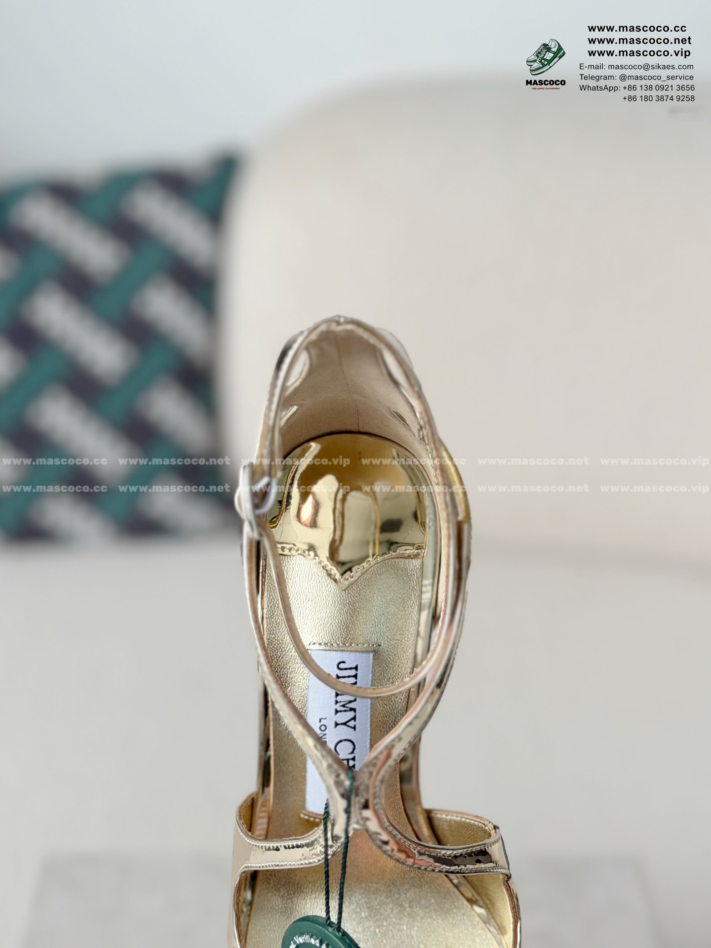 「#6970」Jimmy Choo Azia Buckle High Heels,9.5cm - Image 8