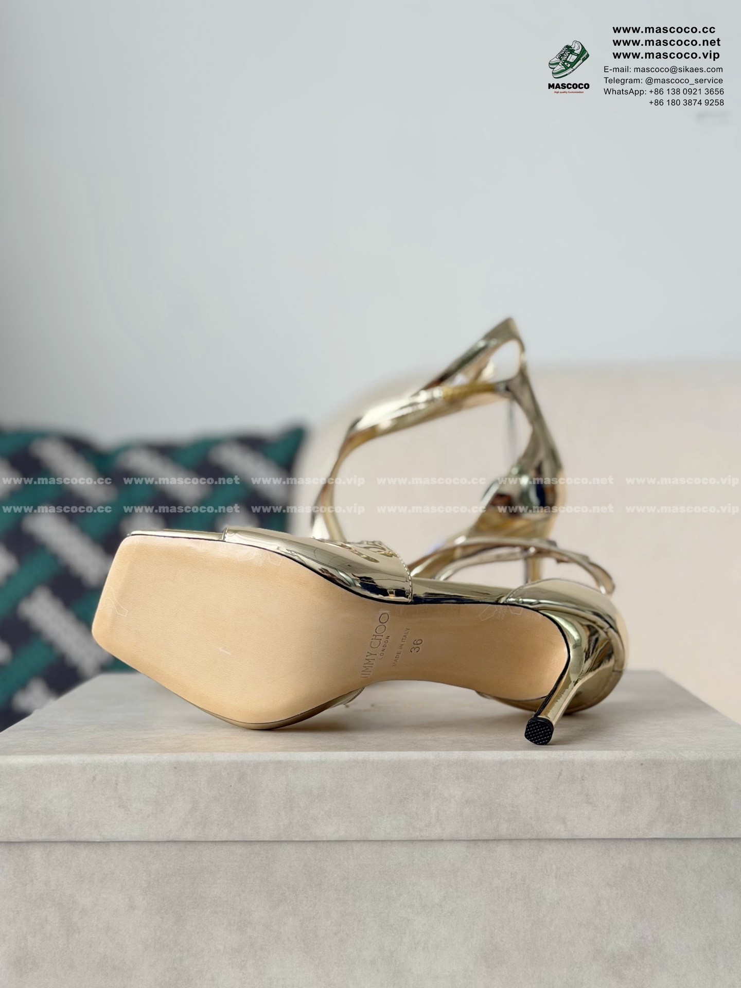 「#6970」Jimmy Choo Azia Buckle High Heels,9.5cm - Image 5