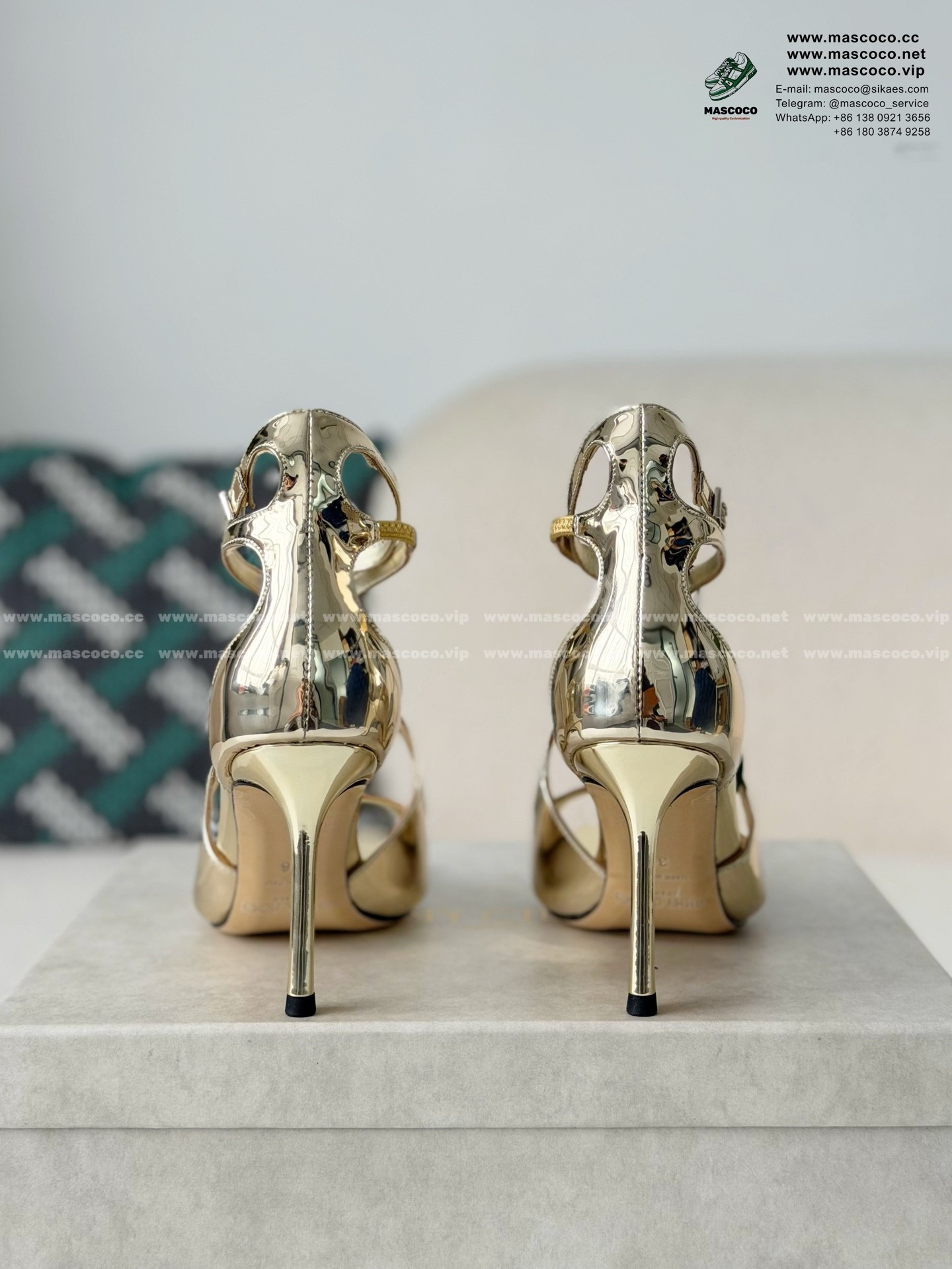 「#6970」Jimmy Choo Azia Buckle High Heels,9.5cm - Image 3