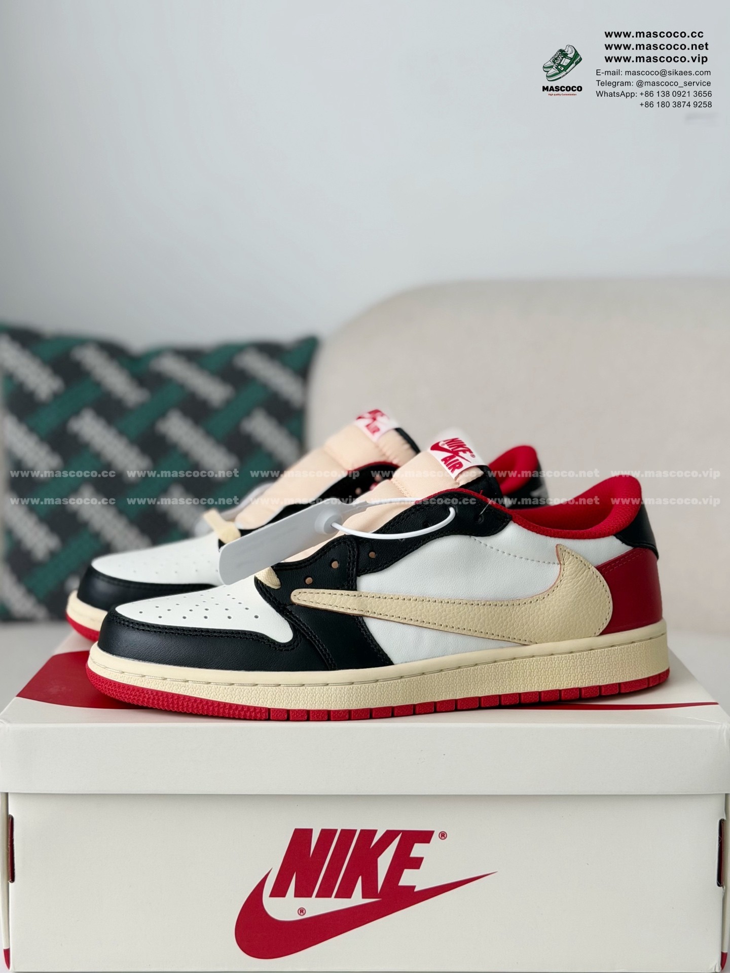 「#6985」Nike AirJordan1 x TravisScott AJ Low