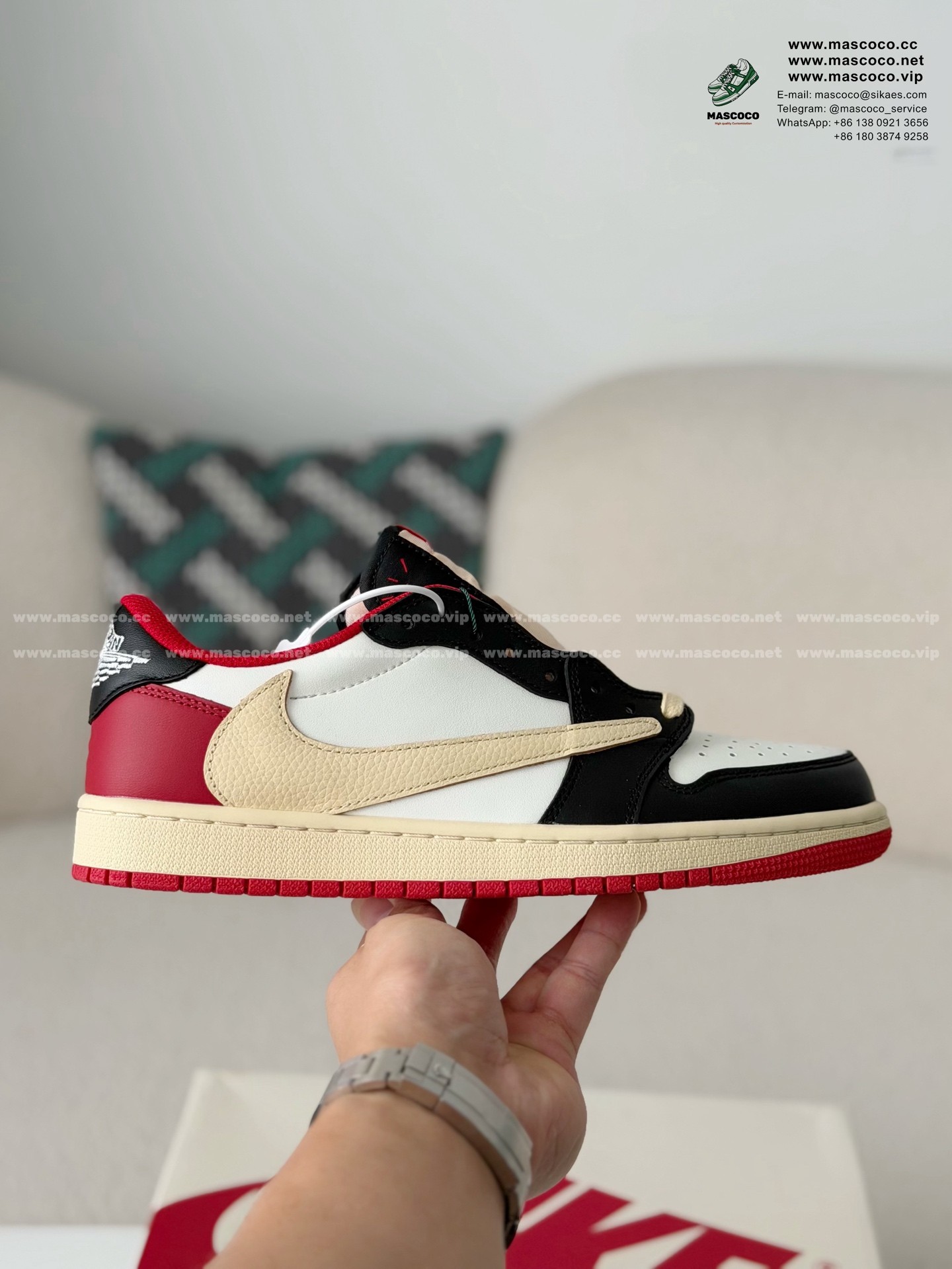 「#6985」Nike AirJordan1 x TravisScott AJ Low - Image 6