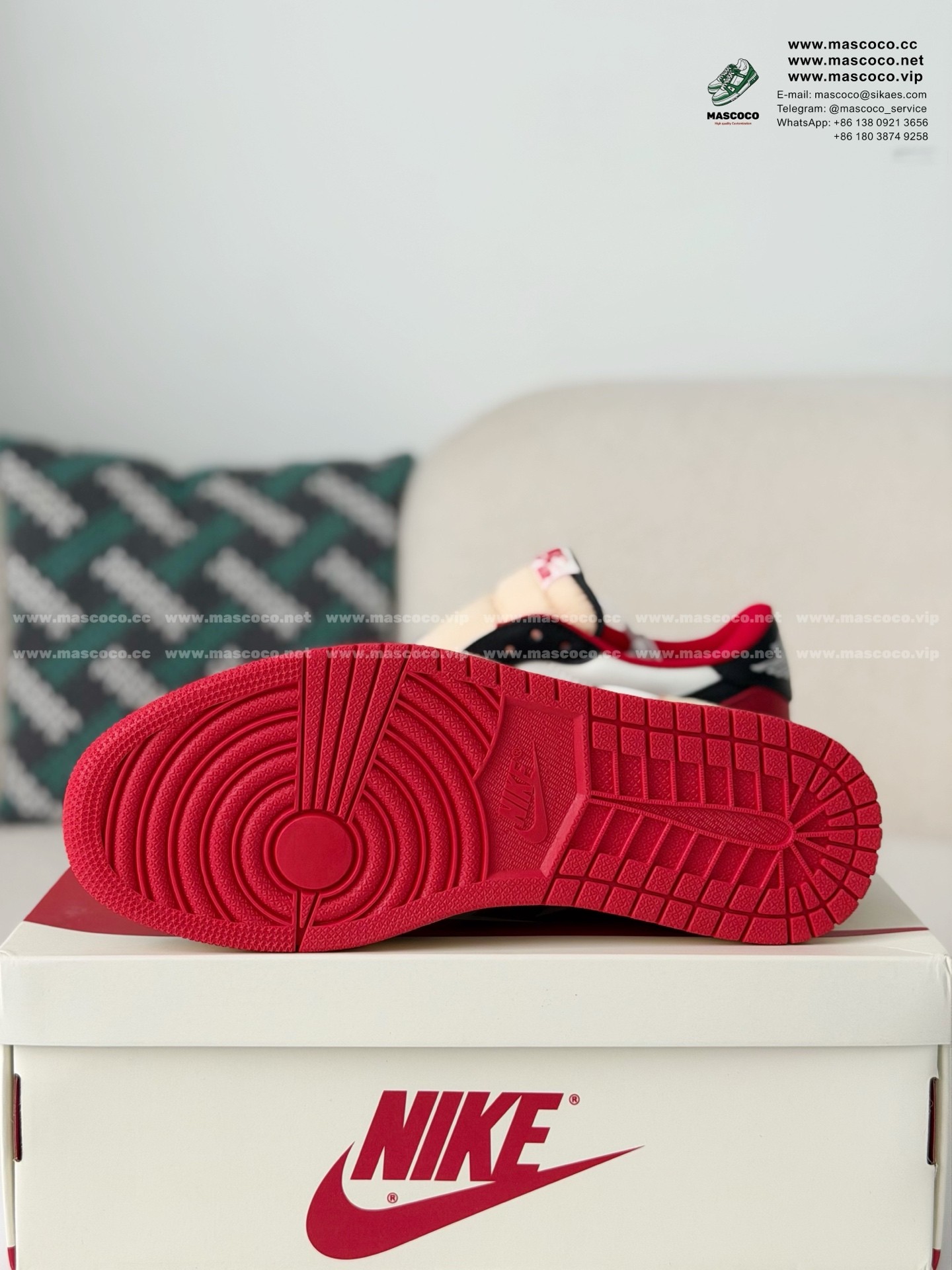 「#6985」Nike AirJordan1 x TravisScott AJ Low - Image 5