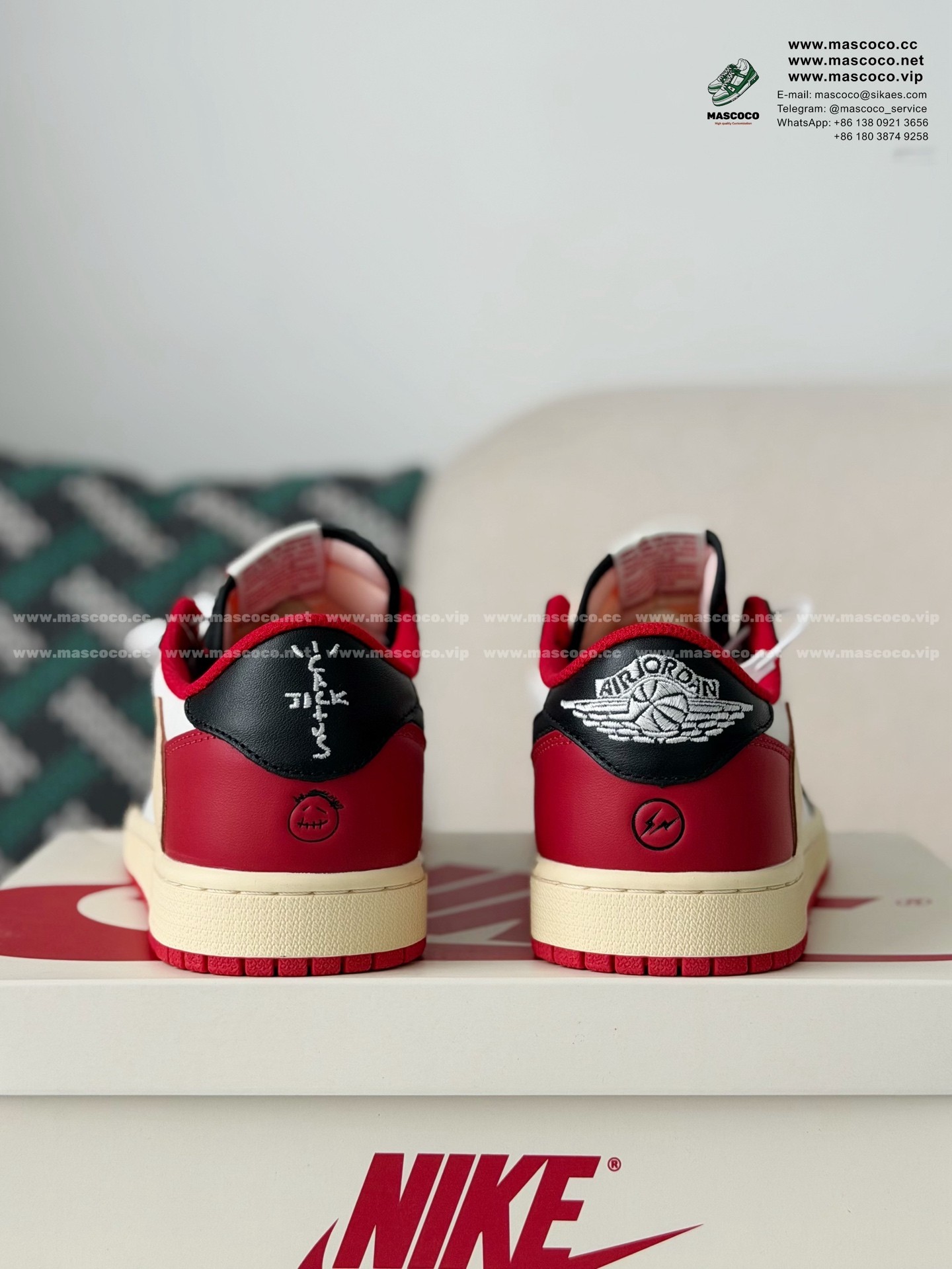 「#6985」Nike AirJordan1 x TravisScott AJ Low - Image 3