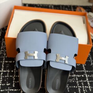 「#7106」Hermes Jaures Calfskin Sandals