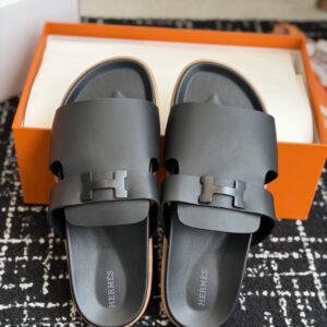 「#7107」Hermes Jaures Calfskin Sandals