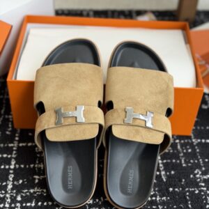 「#7115」Hermes Jaures Suede Sandals