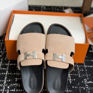 「#7117」Hermes Jaures Suede Sandals