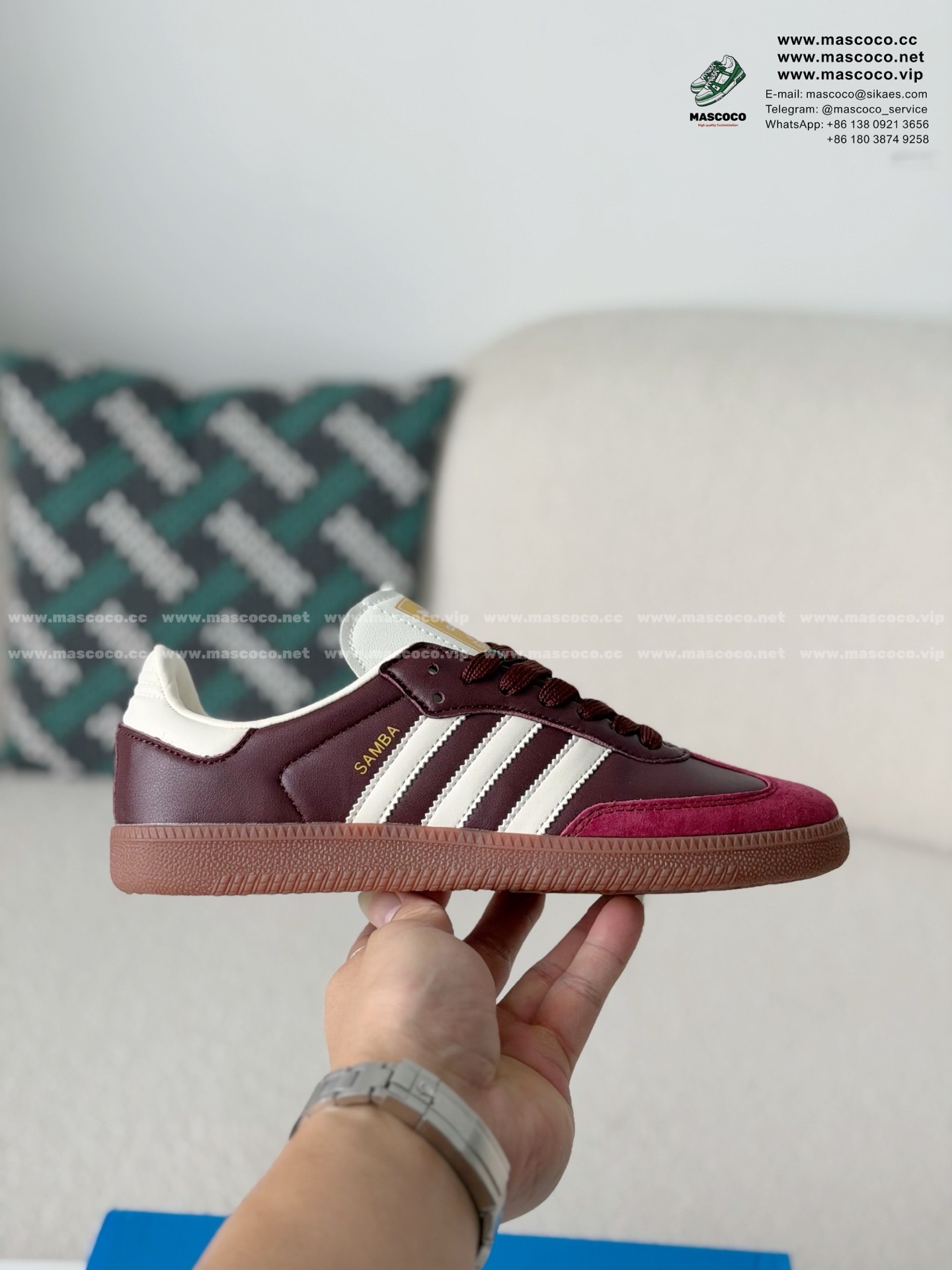 「#7208」ADIDAS Originals Samba Pony Tonal Low-top Sneakers - Image 6