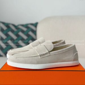 「#5184」Hermes Faux Suede Loafers