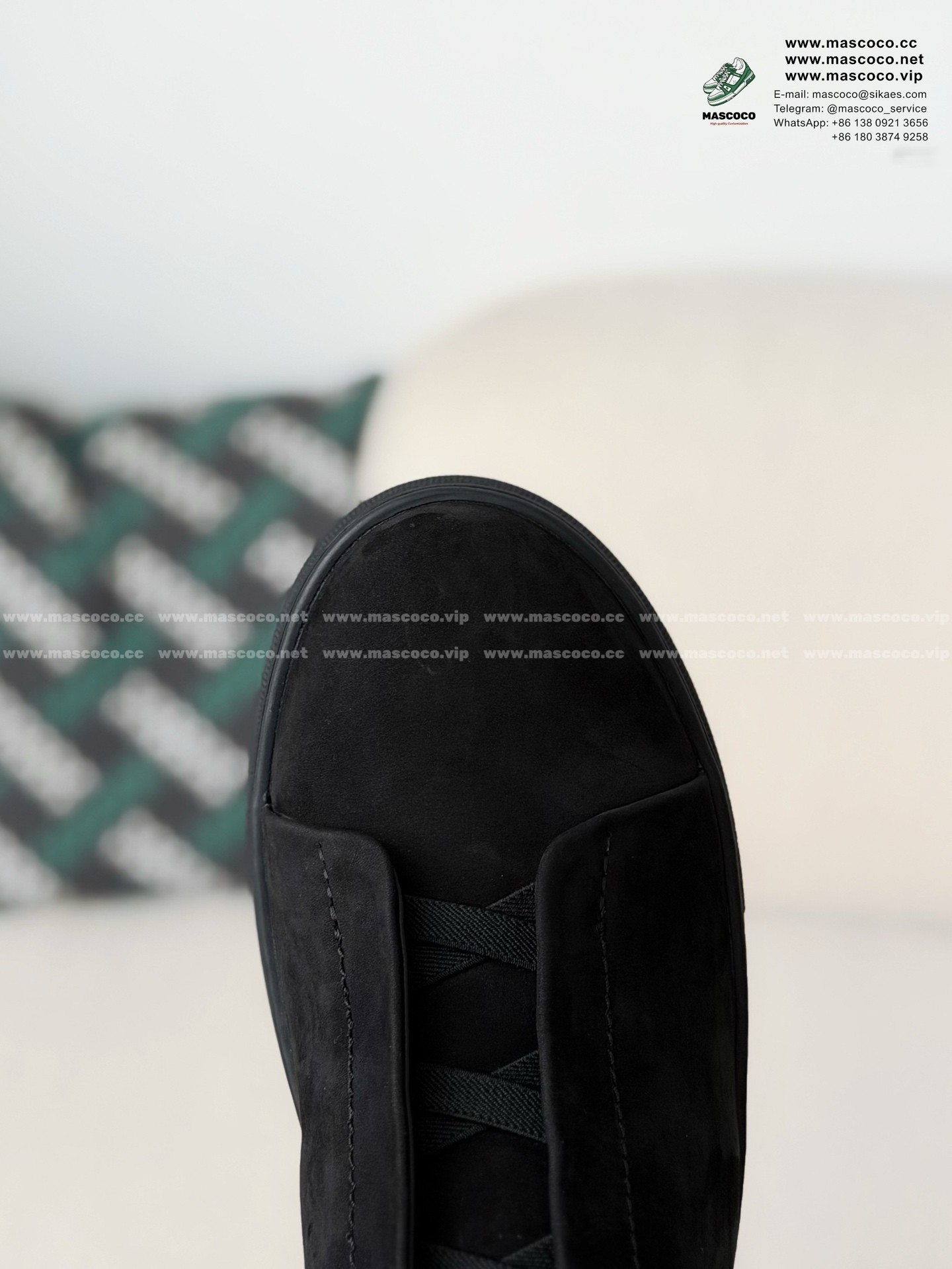 「#7368」Zegna Triple Stitch Sneakers - Image 9