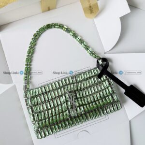 「#7372」YSL Evening Swarovski Crystal Rhinestone Handbag, with Solid Steel Hardware Size：18*7.5*2.5cm