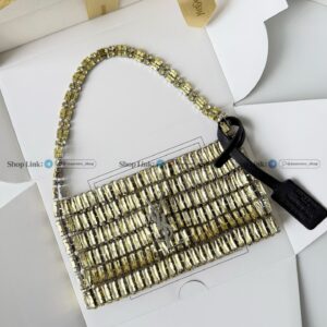 「#7373」YSL Evening Swarovski Crystal Rhinestone Handbag, with Solid Steel Hardware Size：18*7.5*2.5cm