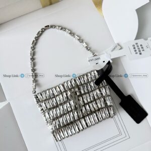 「#7374」YSL Evening Swarovski Crystal Rhinestone Handbag, with Solid Steel Hardware Size：11.5*8.5*2.5cm