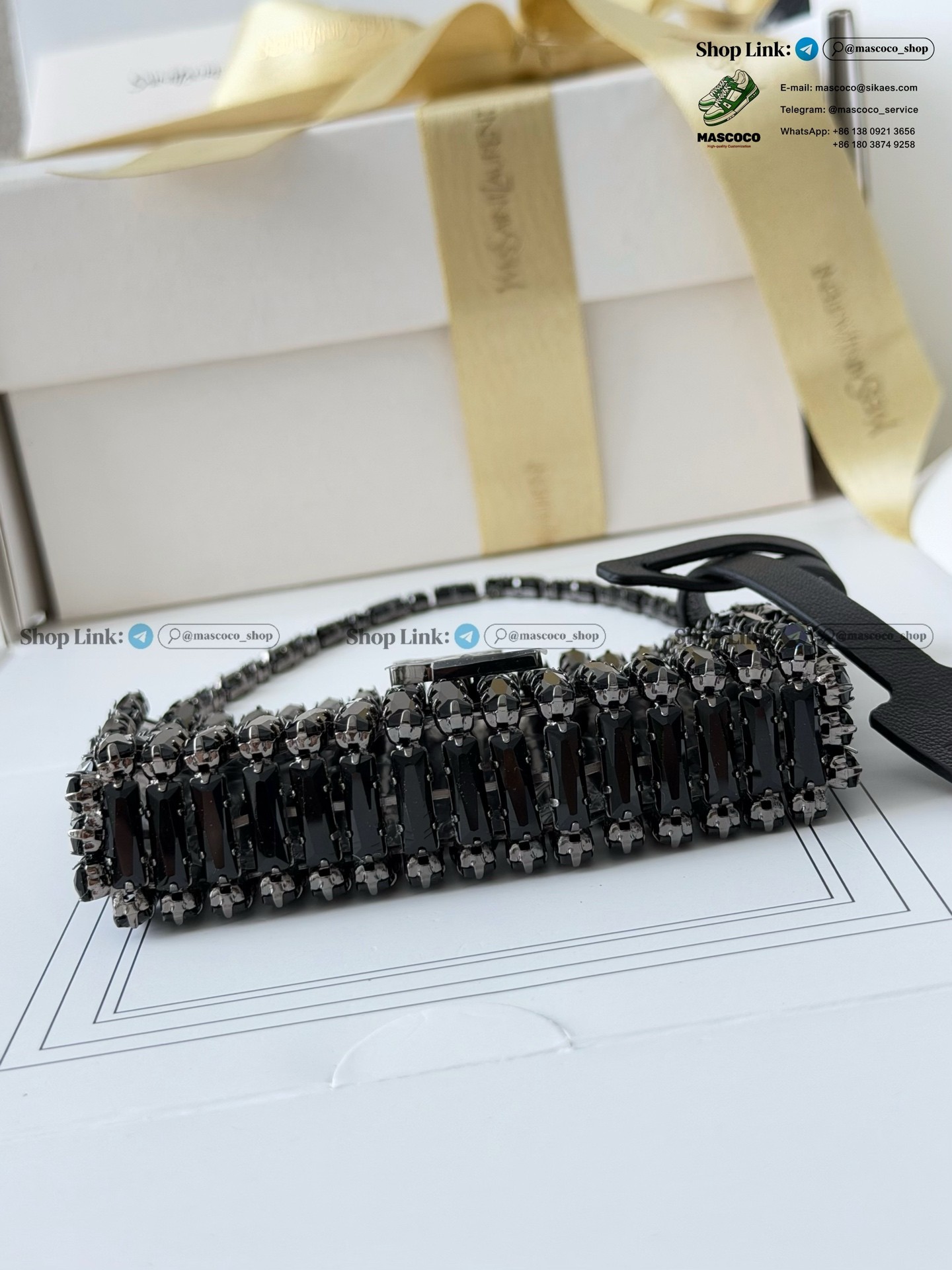 「#7376」YSL Evening Swarovski Crystal Rhinestone Handbag, with Solid Steel Hardware Size:11.5*8.5*2.5cm - Image 8